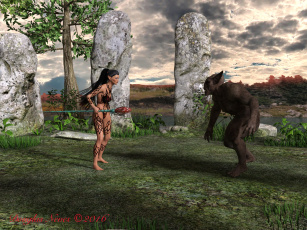 Картинка 3д+графика эльфы+ elves взгляд эльфийка существо фон