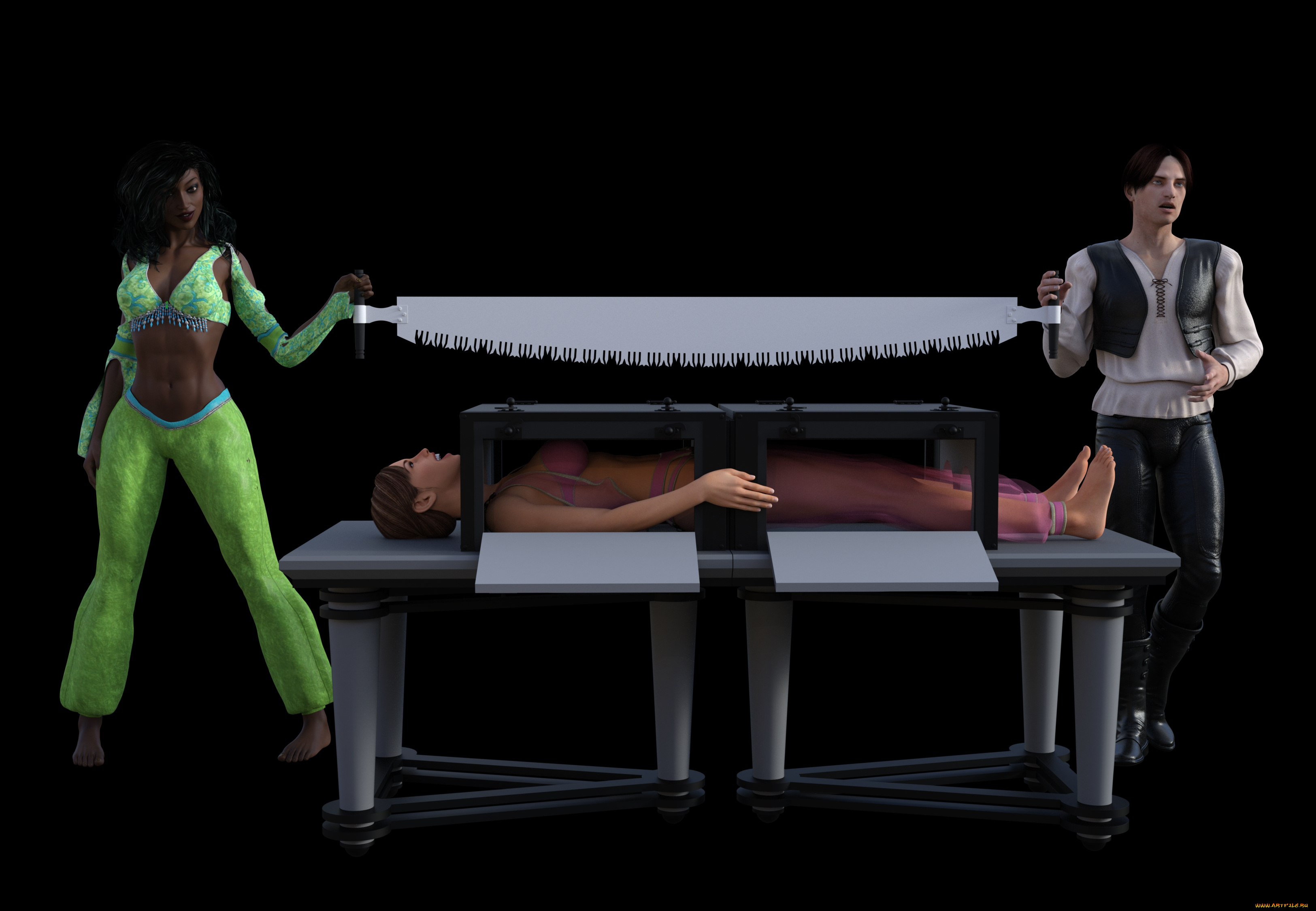 3д, графика, люди, , people, иллюзионисты, фон, взгляд, девушки