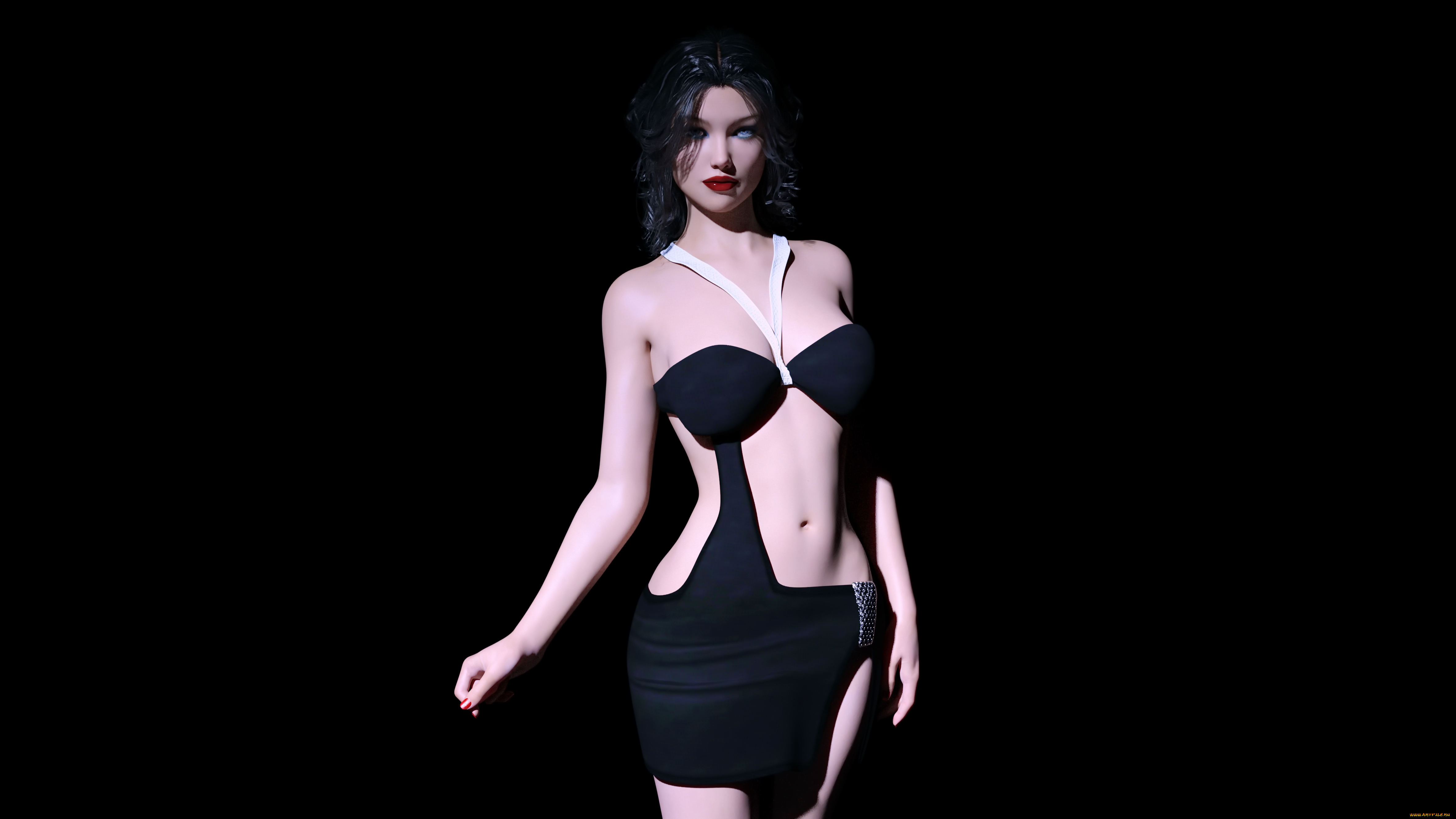 3д, графика, люди, , people, девушка, фон, взгляд