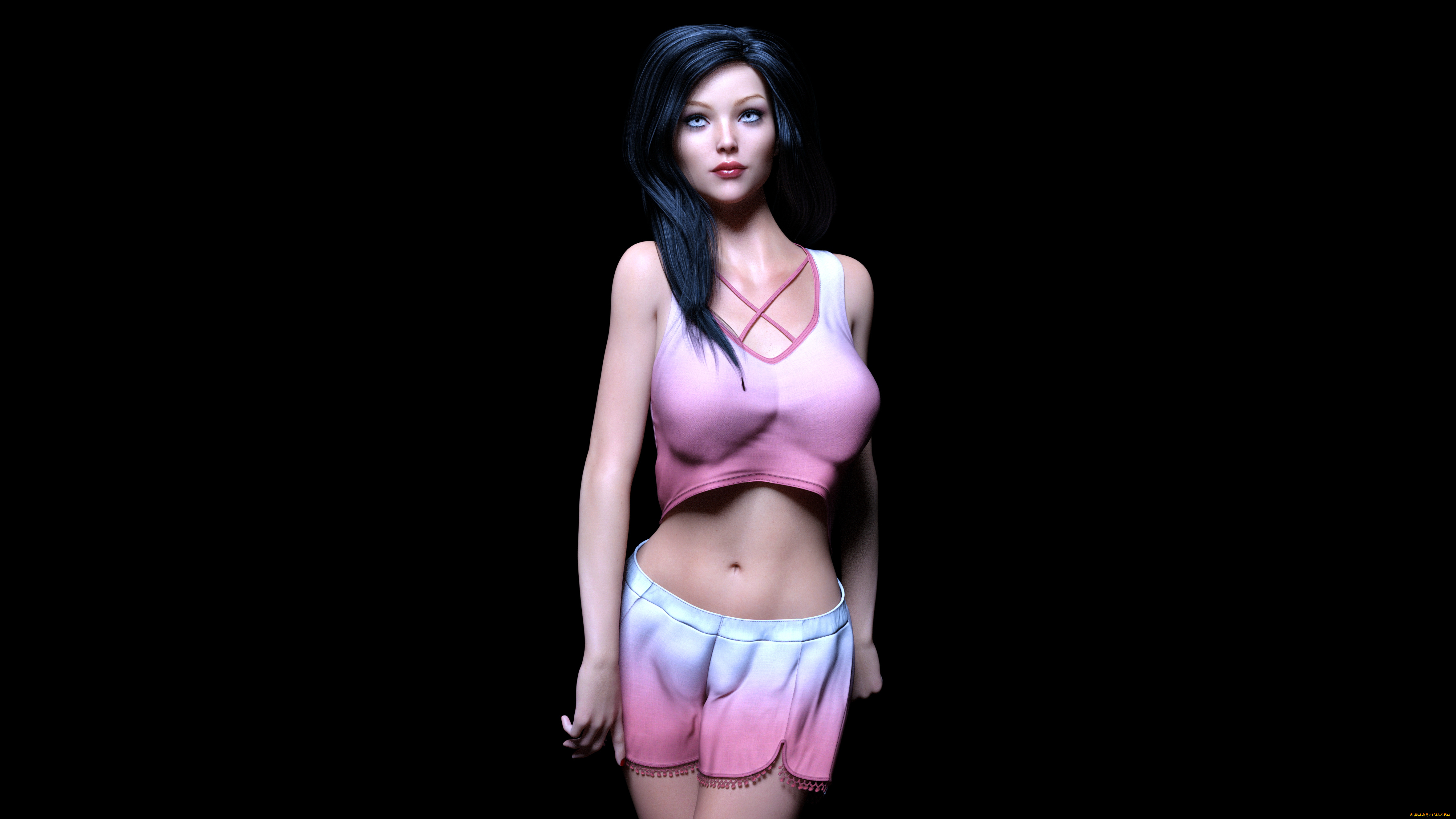 3д, графика, люди, , people, фон, взгляд, девушка