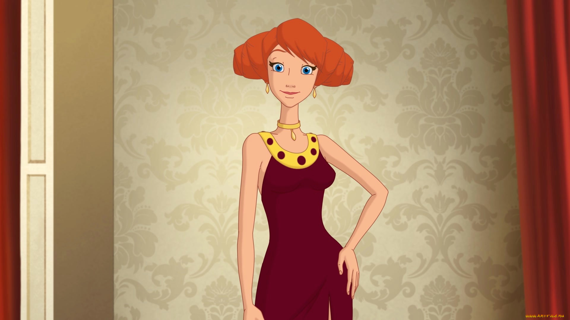 мультфильмы, иван, царевич, и, серый, волк, 3, девушка, платье