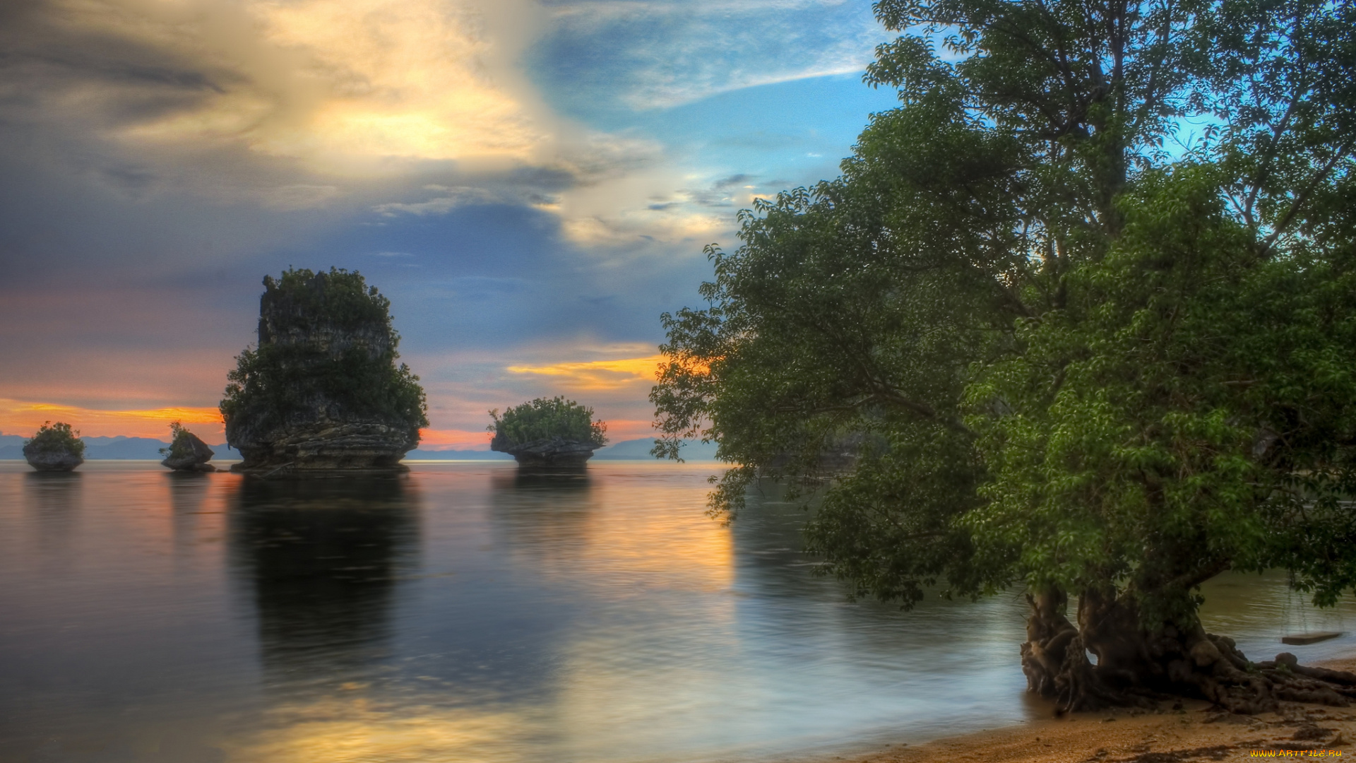 природа, побережье, простор