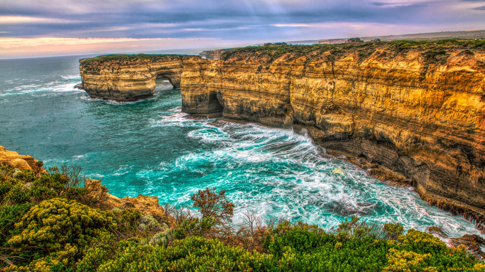 природа, побережье, простор