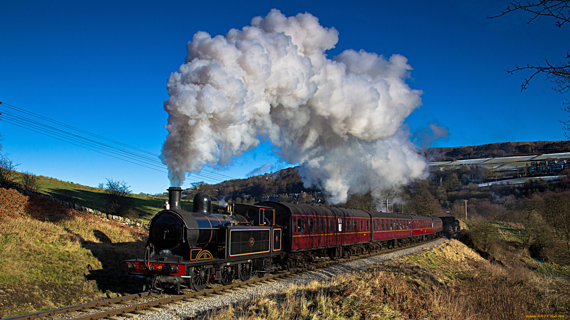 техника, паровозы, рельсы, паровоз