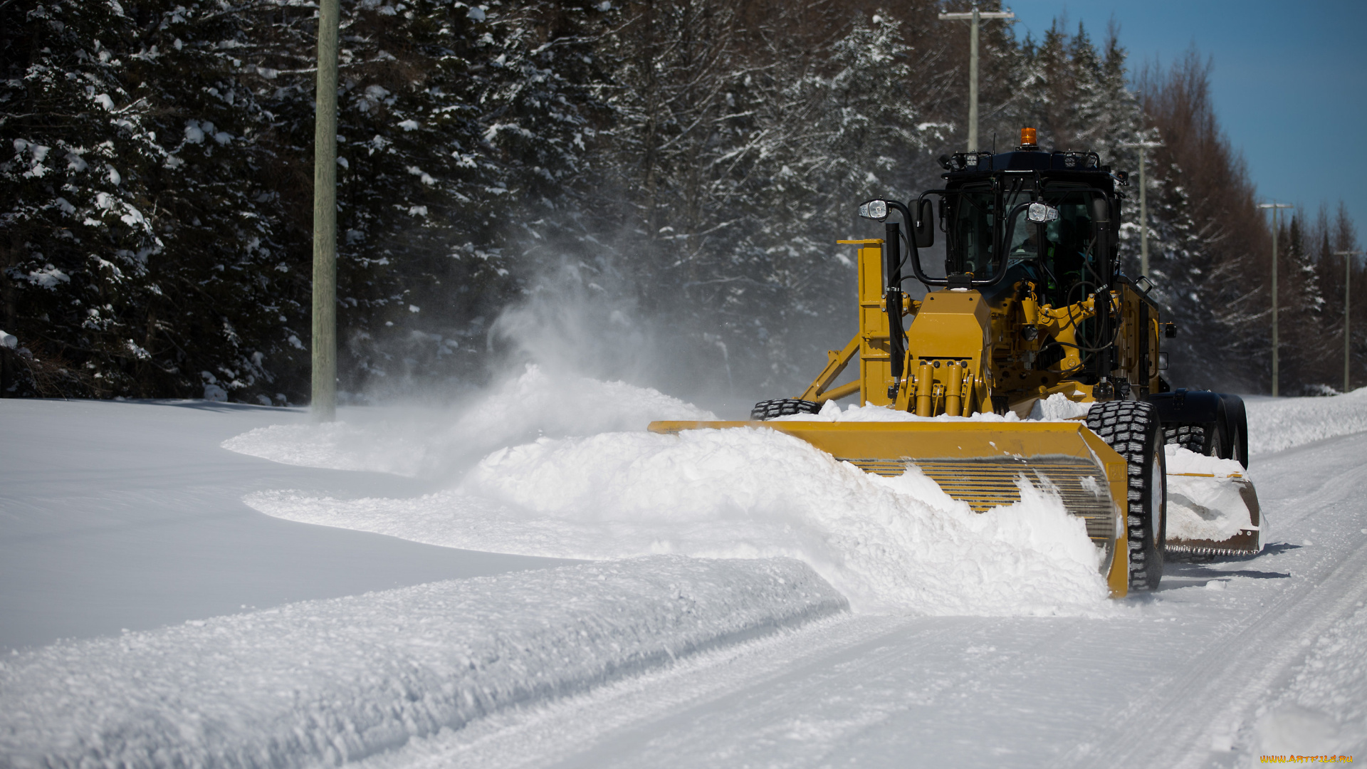 техника, снегоуборочная, техника, caterpillar