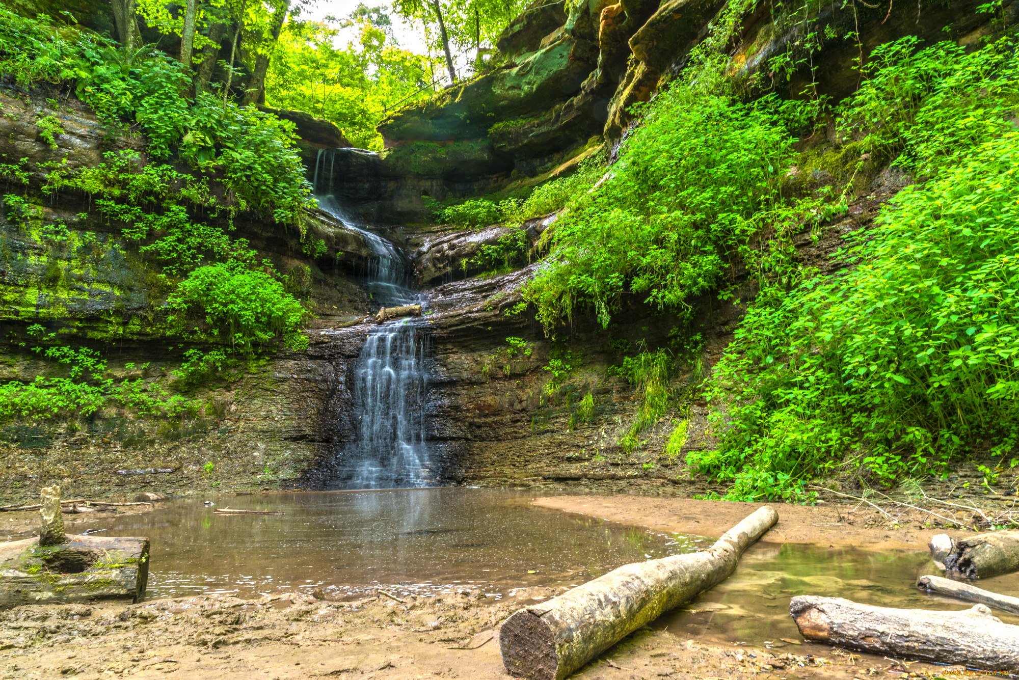 природа, водопады, простор