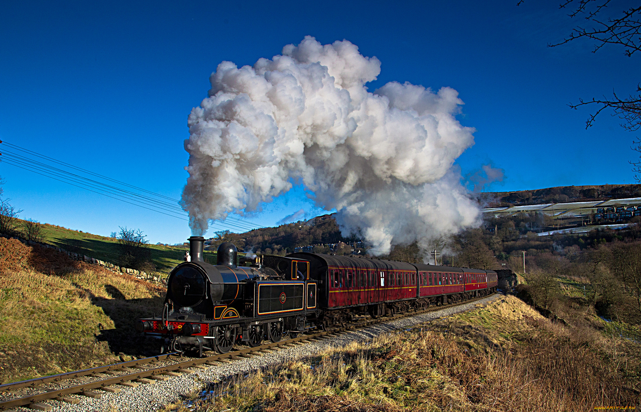 техника, паровозы, рельсы, паровоз