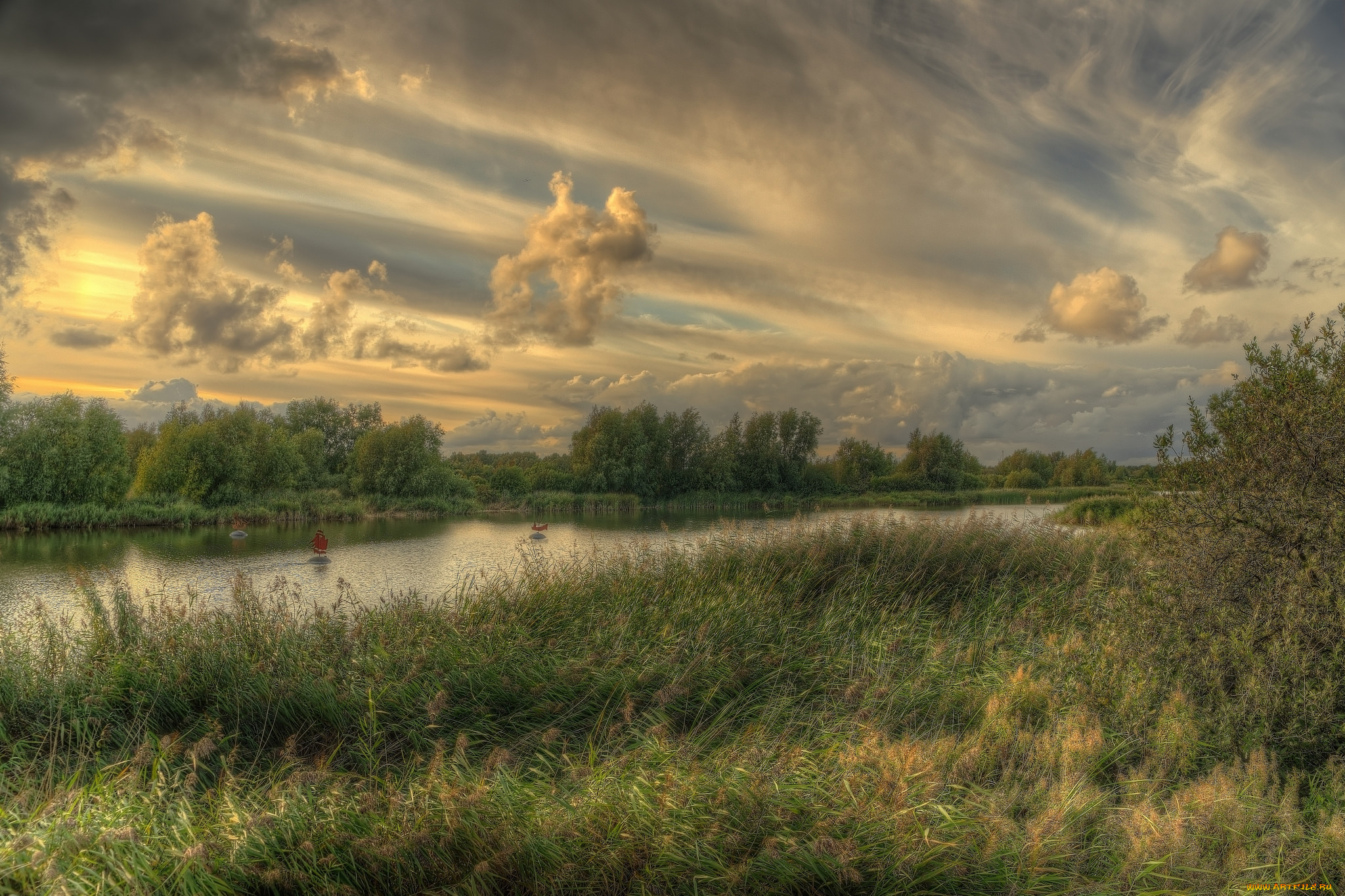 природа, реки, озера, простор