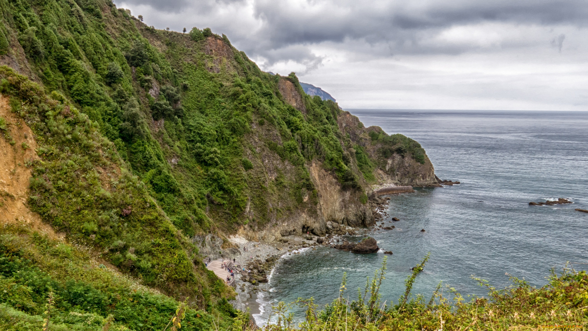 природа, побережье, простор