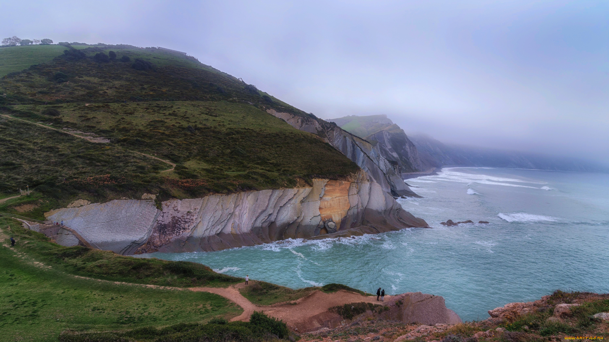 природа, побережье, простор