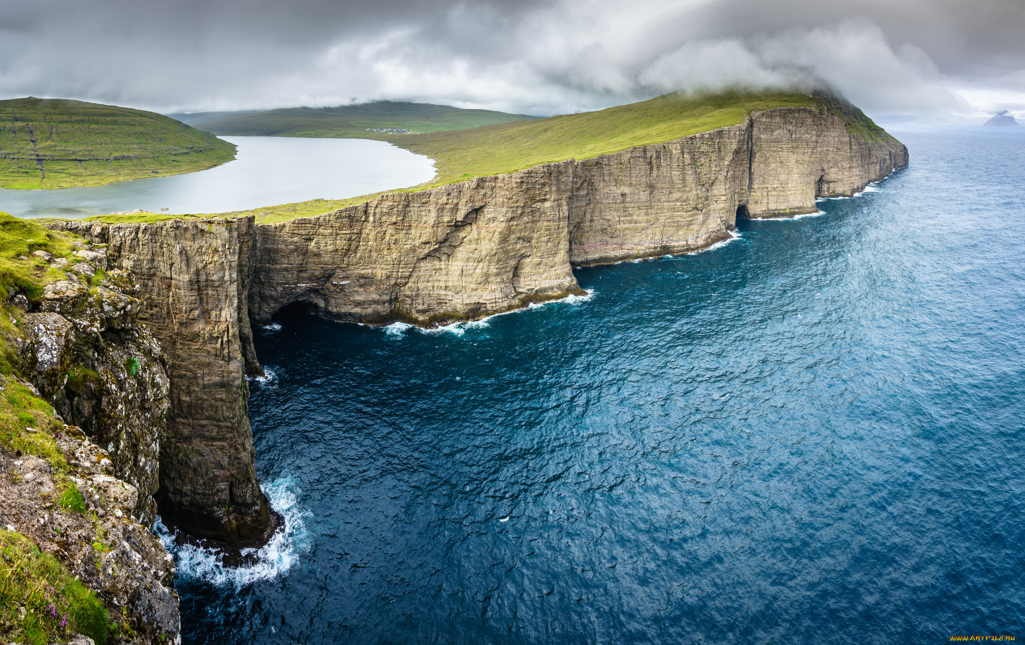 природа, побережье, простор