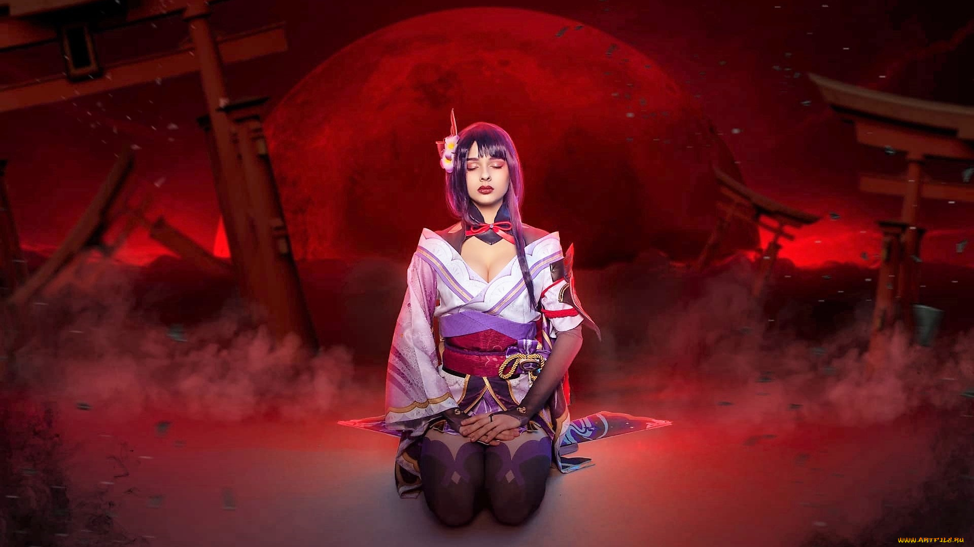 kurumirori, девушки, -, креатив, , косплей, образ, костюм, планета, развалины