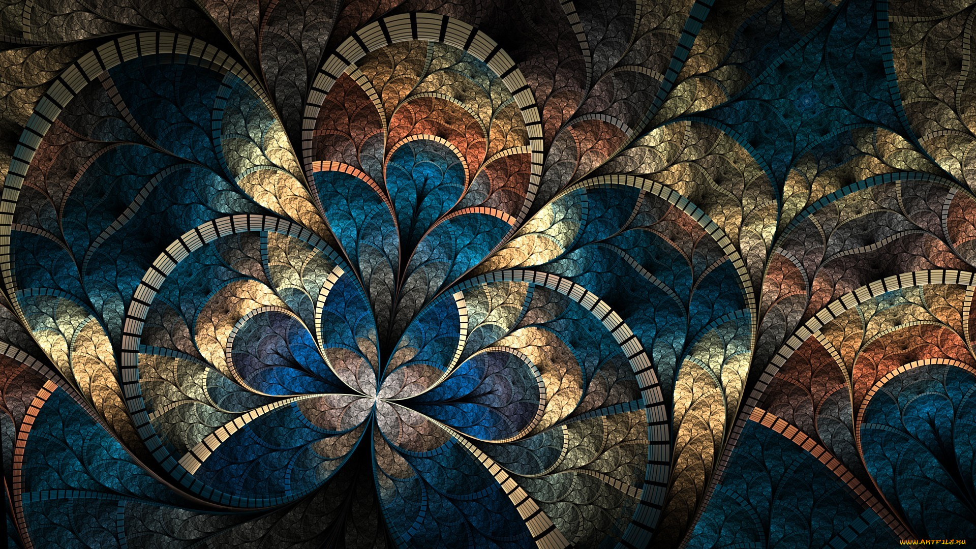 3д, графика, цветы, , flowers, цветок, мозаика