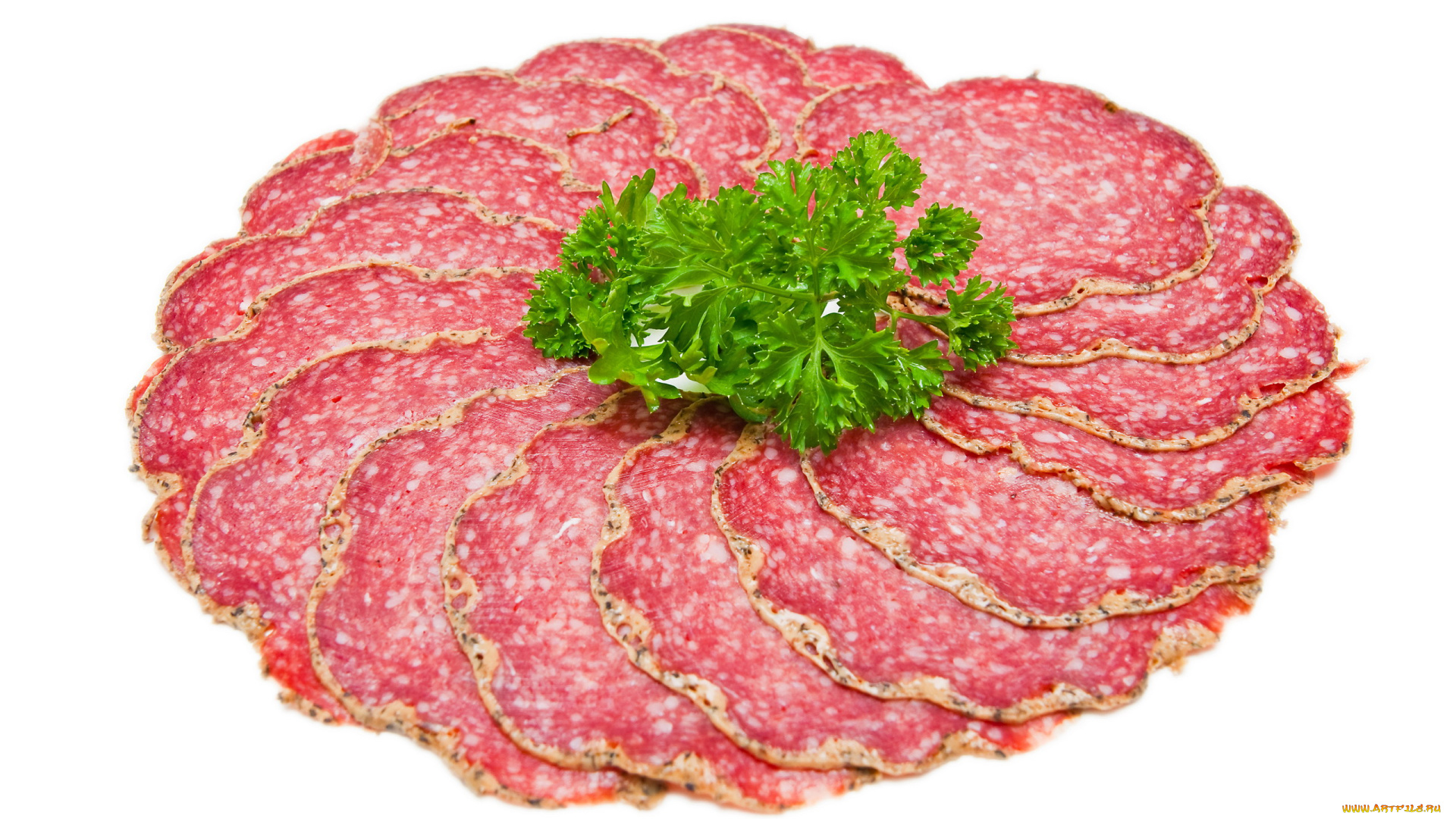 еда, колбасные, изделия, копченая, колбаса, нарезка, петрушка