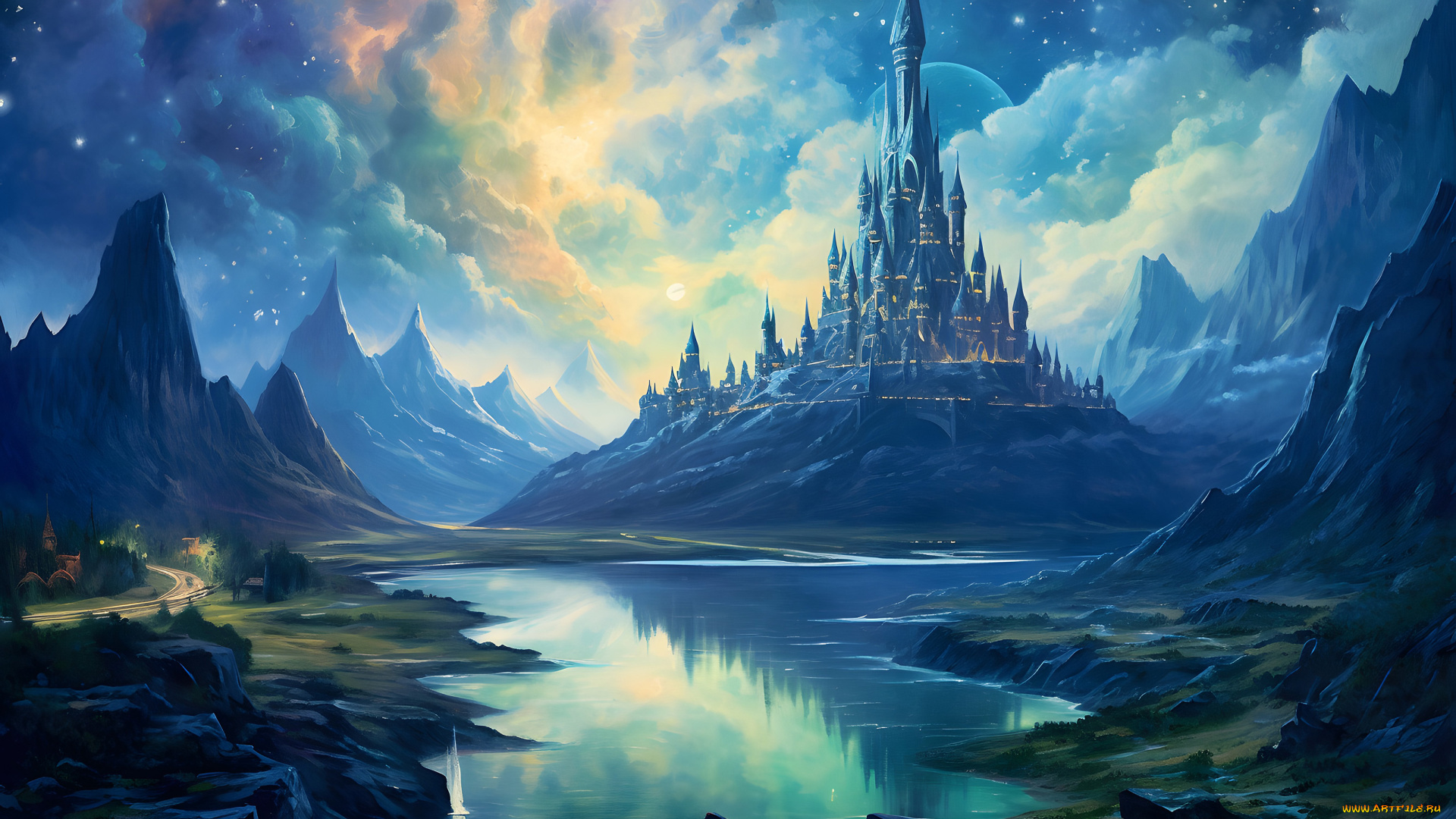 фэнтези, замки, нейросети, графика, нейроарт, ai, art, нейронные, сети, рисунки, нейро, искусство