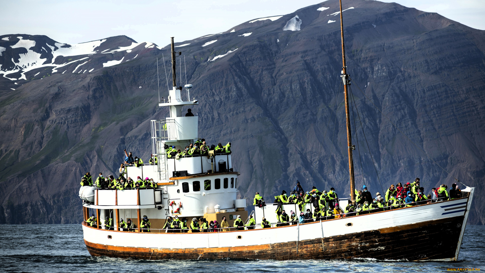 корабли, баркасы, , , буксиры, корабль, люди, море, скалы