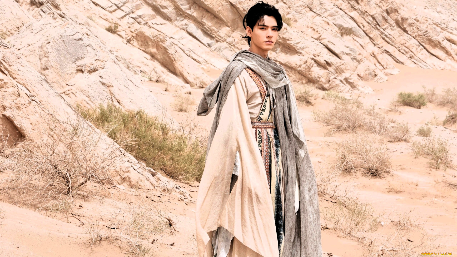 мужчины, gong, jun, |, simon, gong, актер, наряд, скалы