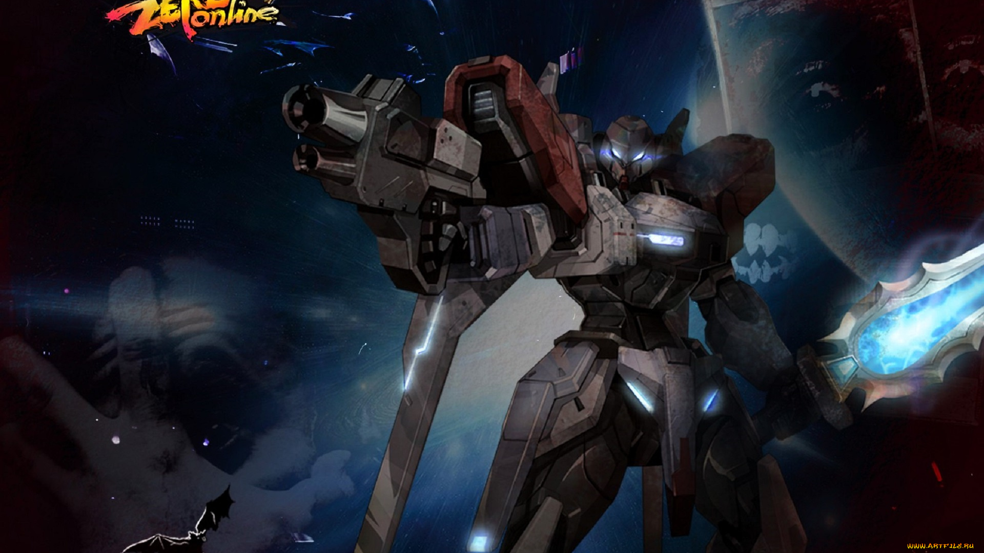 видео, игры, zero, online, робот, оружие, ночь, летучая, мышь