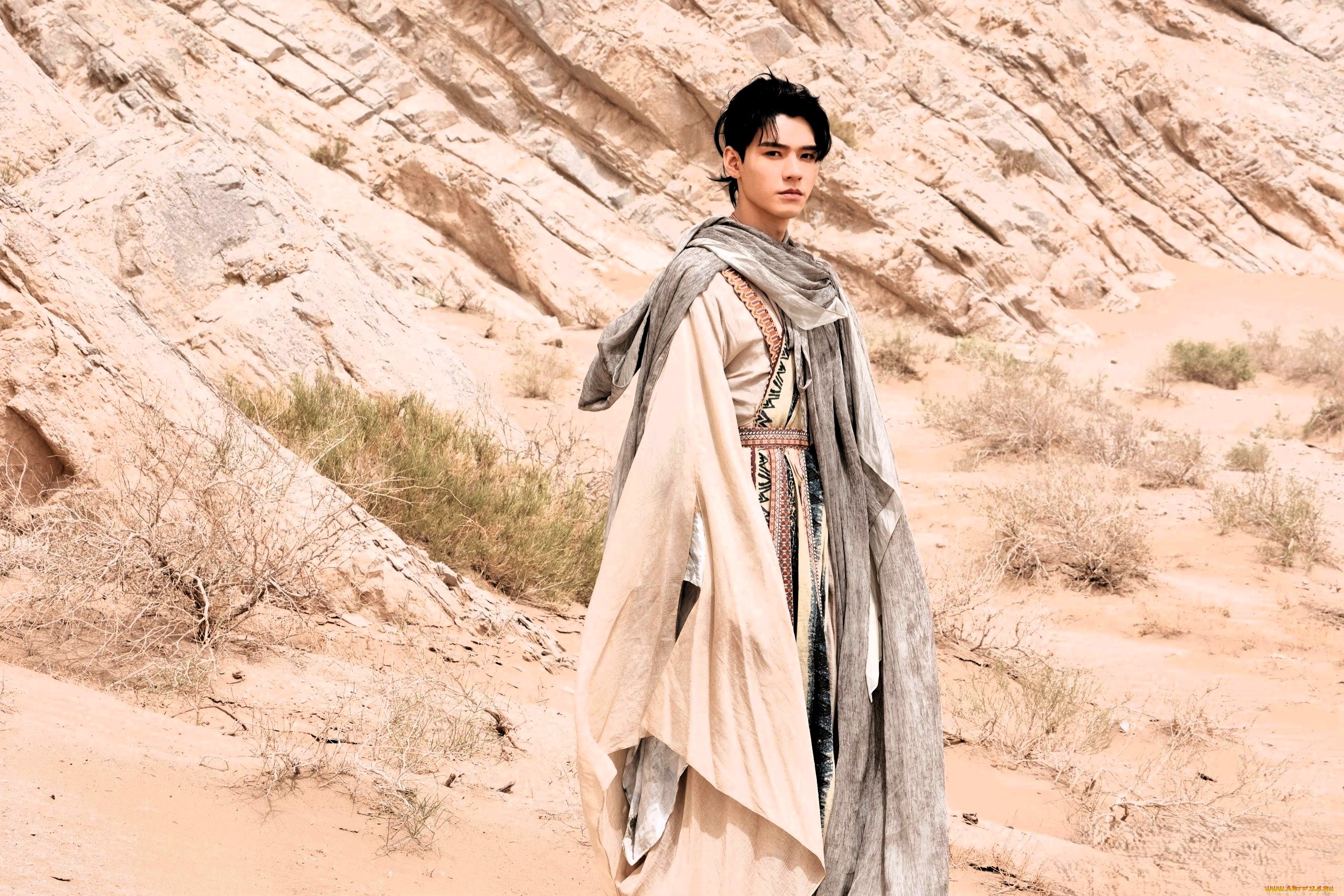 мужчины, gong, jun, |, simon, gong, актер, наряд, скалы