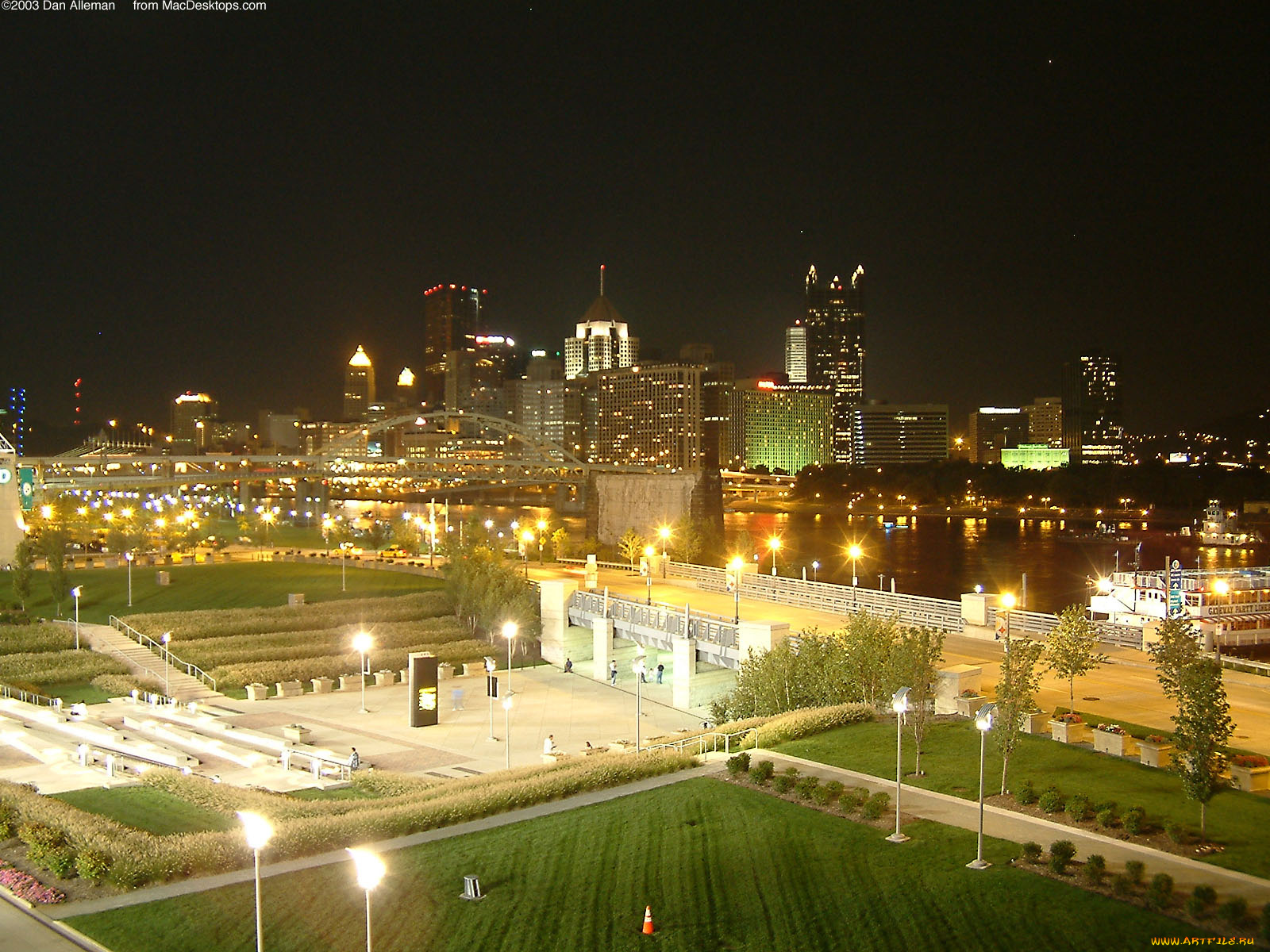 города, огни, ночного