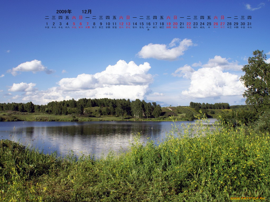 календари, природа