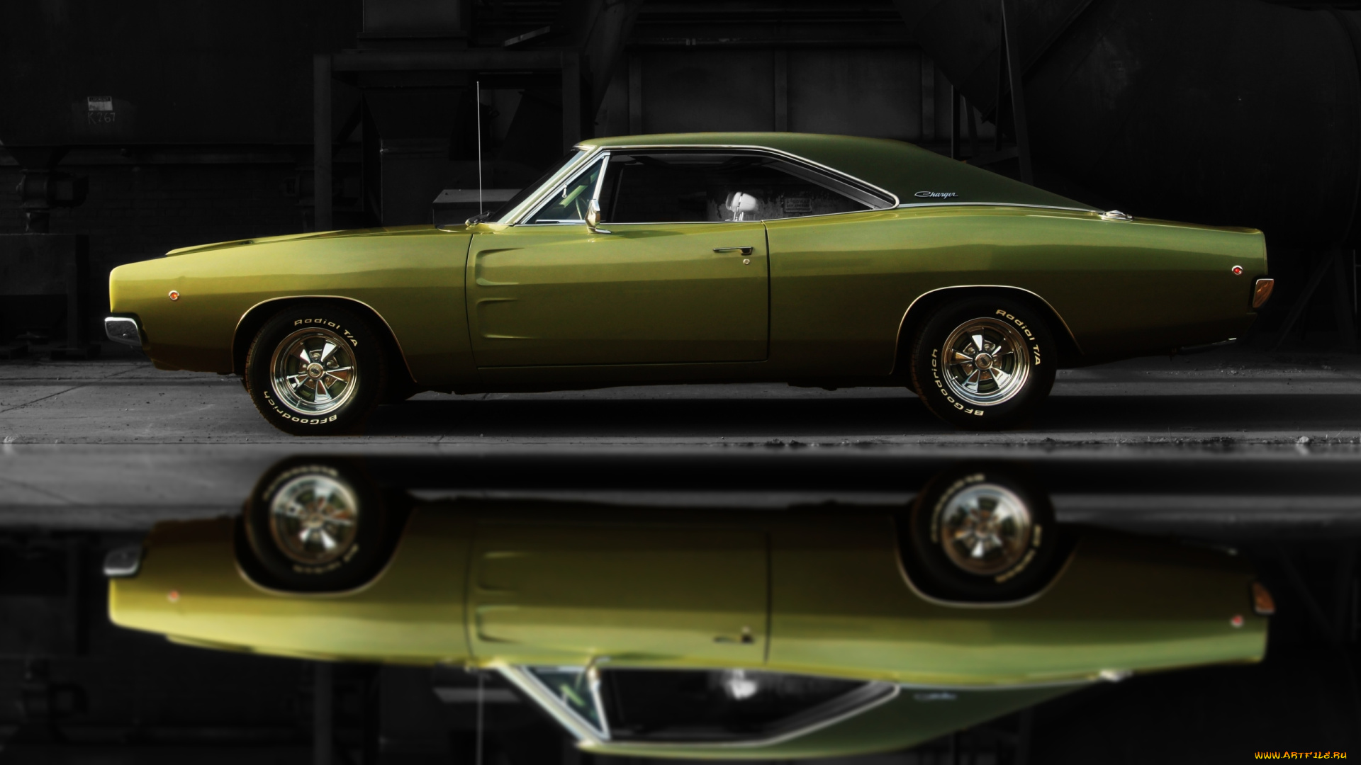 автомобили, dodge, turbo, charger, green