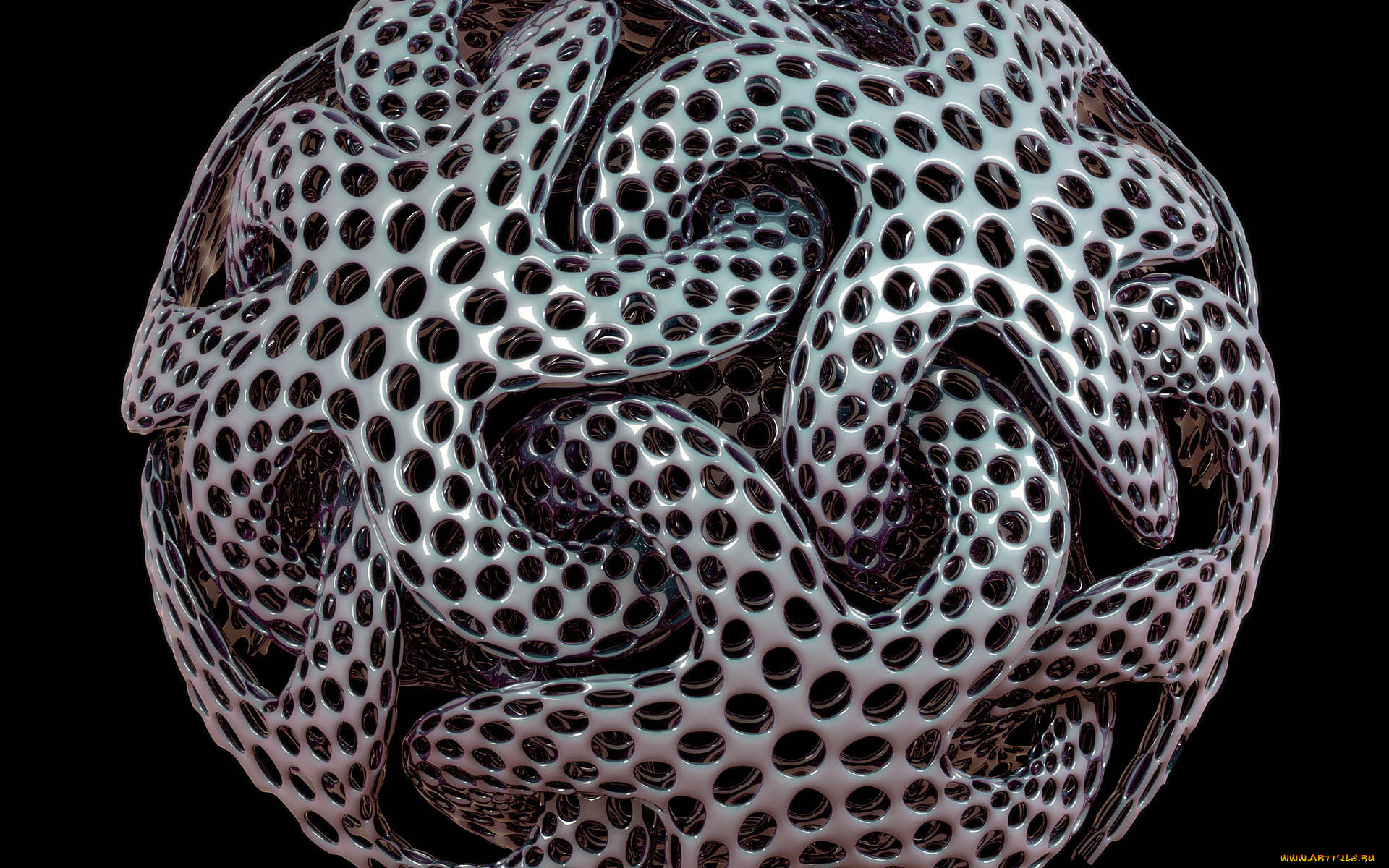 3д, графика, fractal, фракталы, абстракция, шар