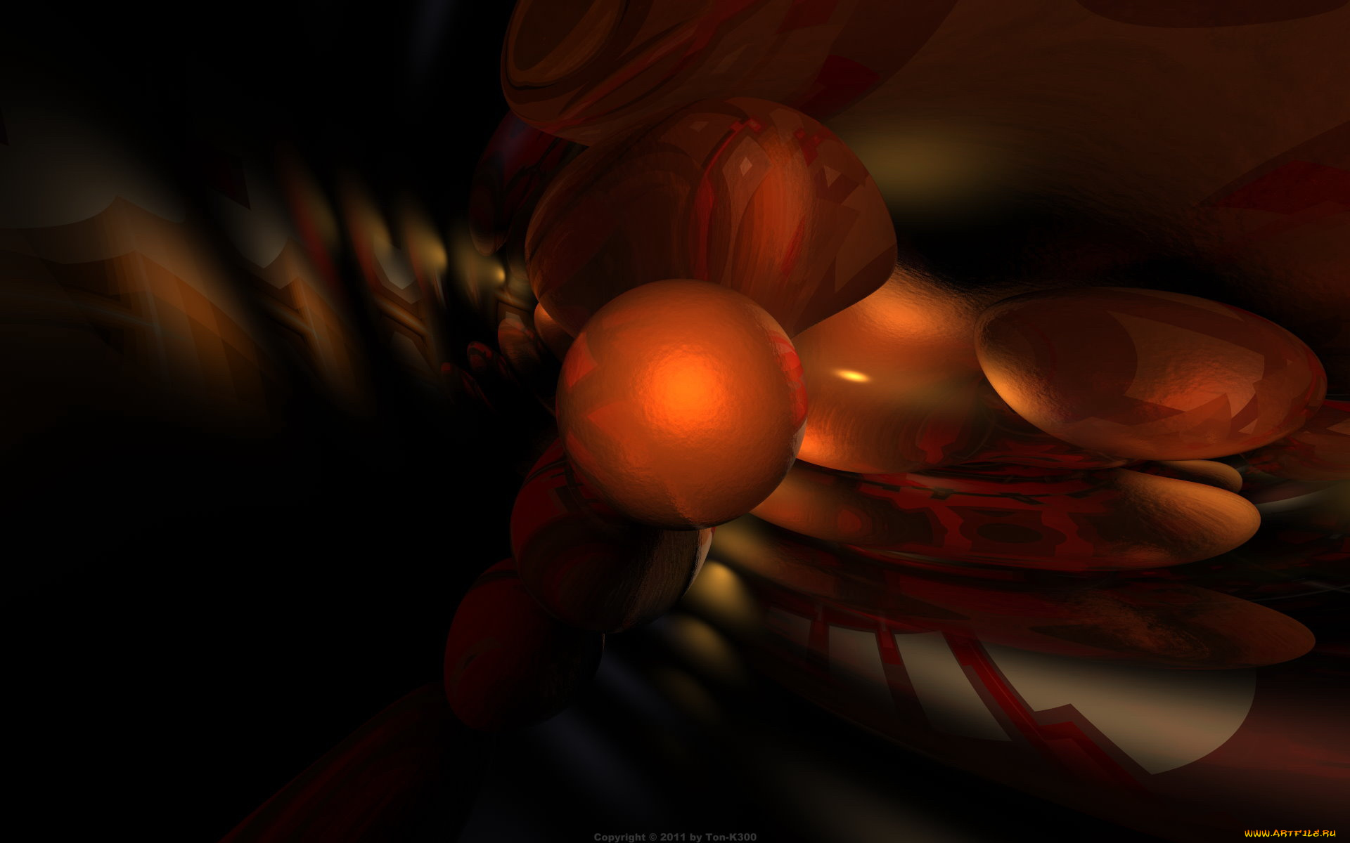 3д, графика, fractal, фракталы, тёмный, узор, абстракция