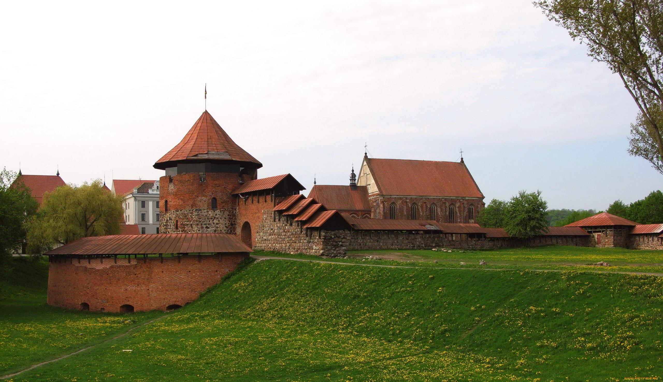 литва, каунасский, замок, города, дворцы, замки, крепости, башня