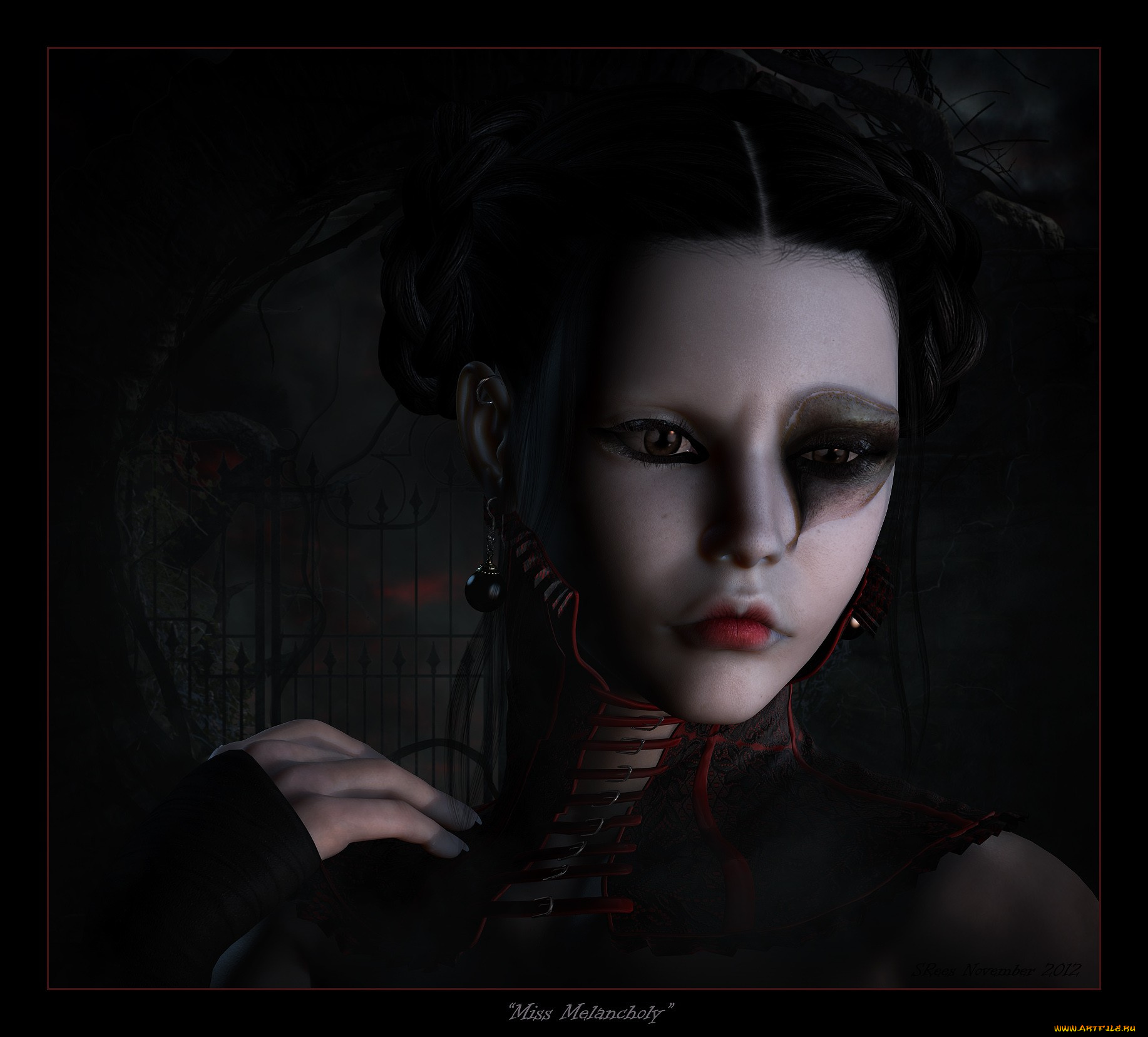 3д, графика, fantasy, фантазия, miss, melancholy