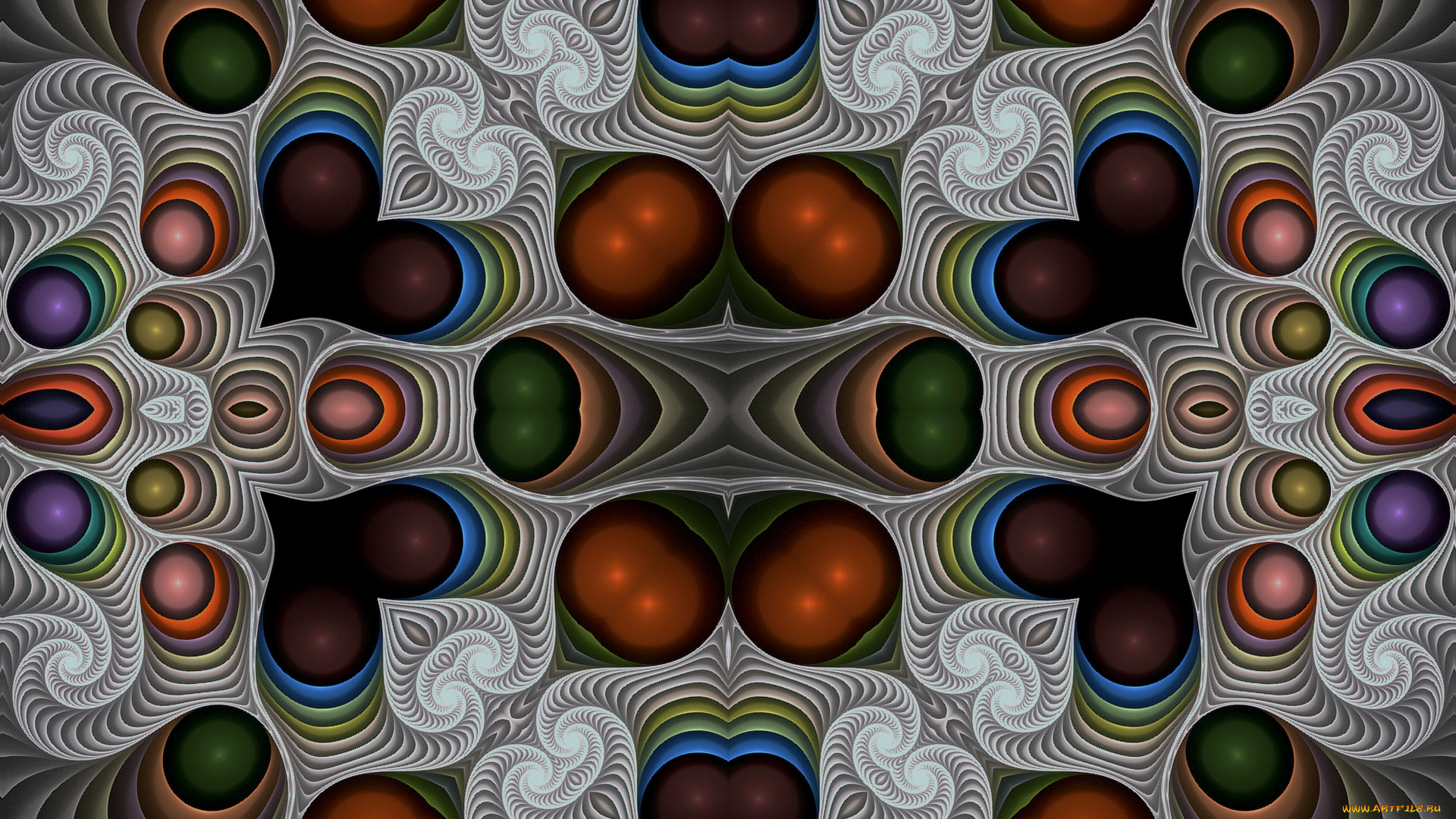 3д, графика, fractal, фракталы, фон, узор, цвета