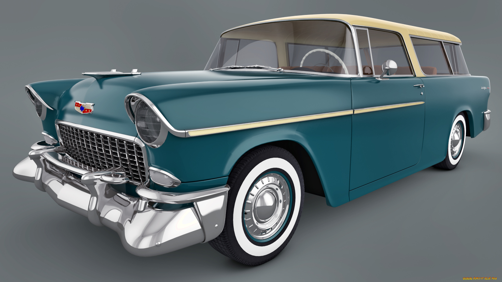 автомобили, 3д, nomad, air, bel, 1955, chevrolet