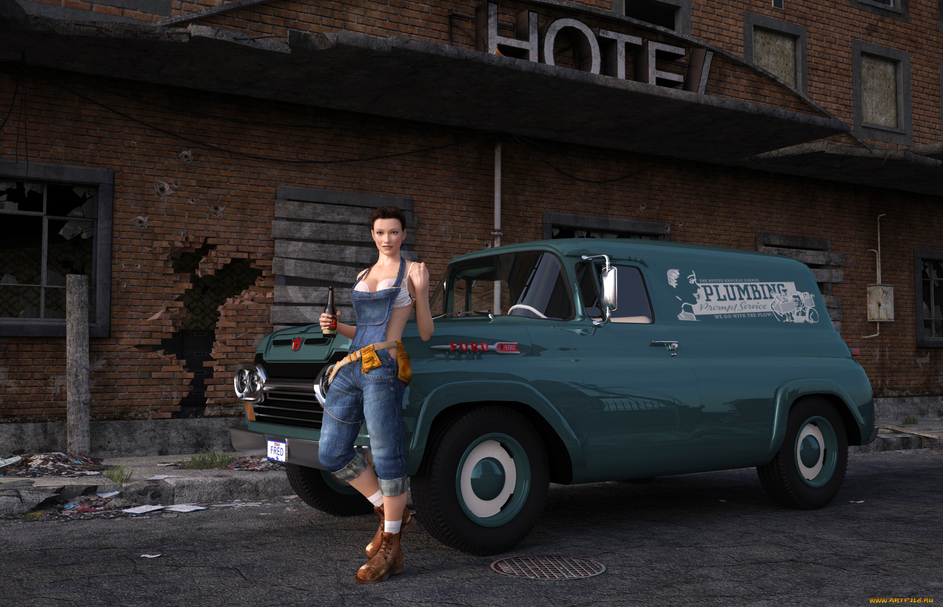 автомобили, 3д, девушка, автомобиль