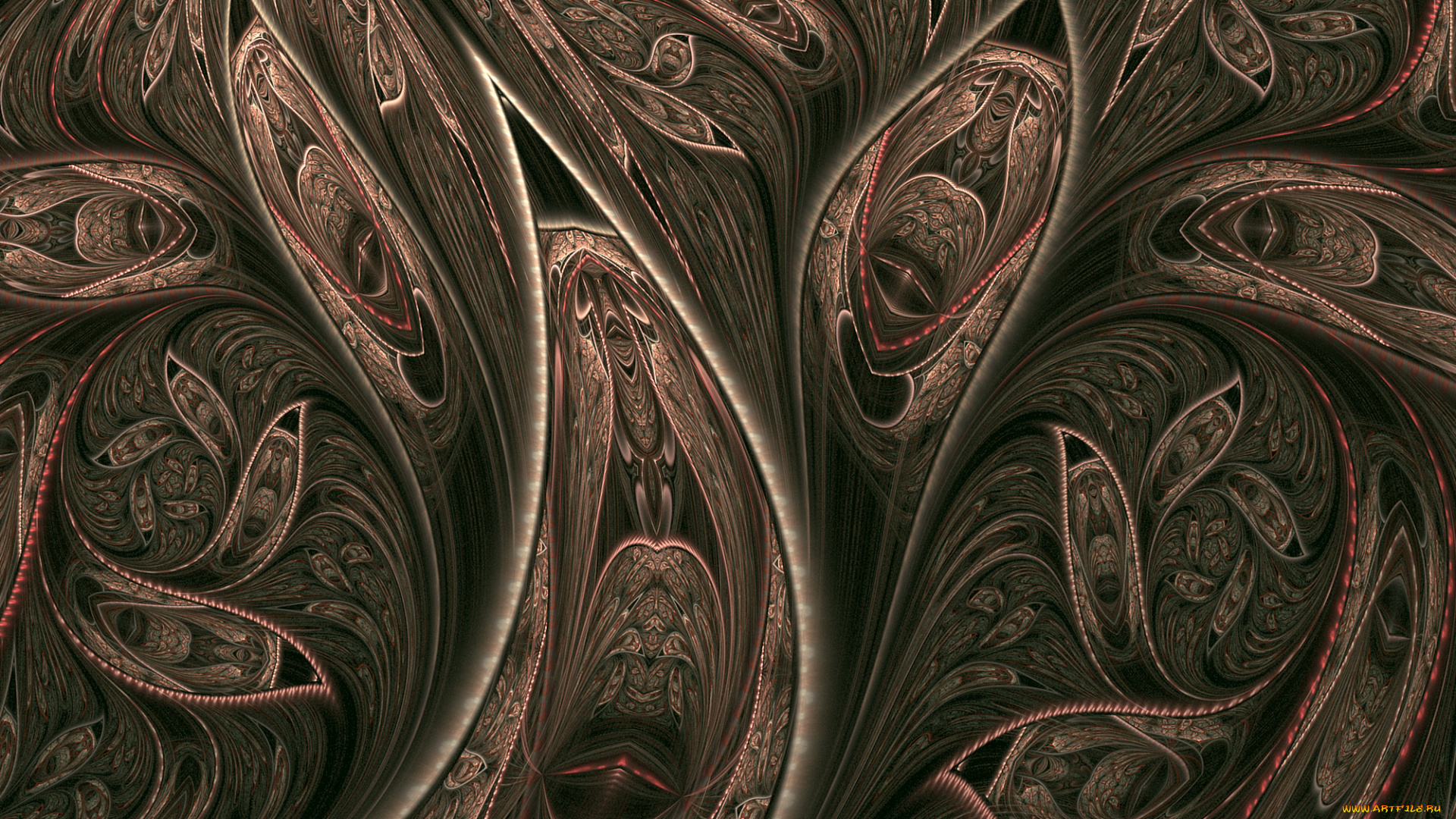 3д, графика, фракталы, , fractal, узор, цветау, фон