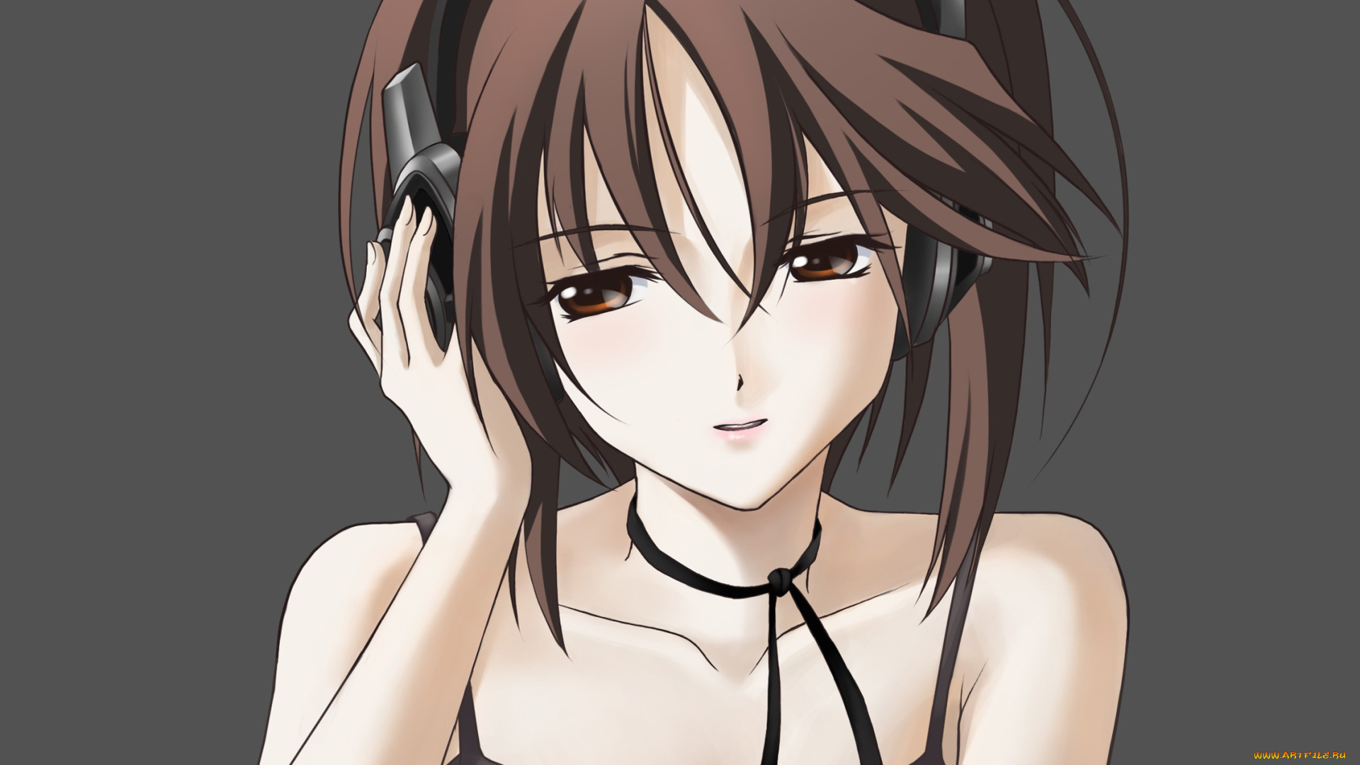 аниме, memories, off, figure-03, sendou, mahiro, memories, off, арт, портрет, взгляд, фон, девушка, наушники