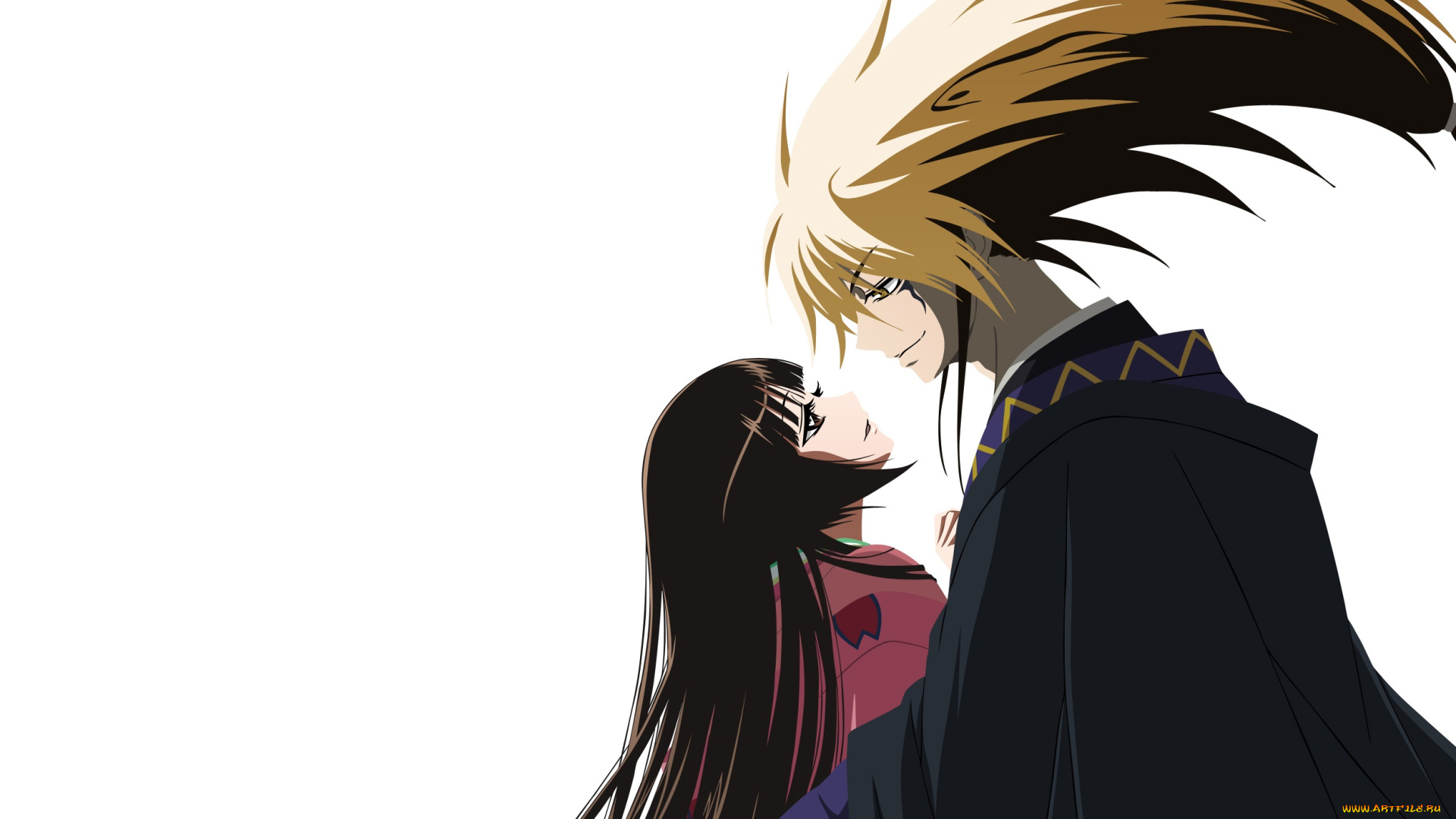 аниме, nurarihyon, no, mago, пара, девушка, парень, арт