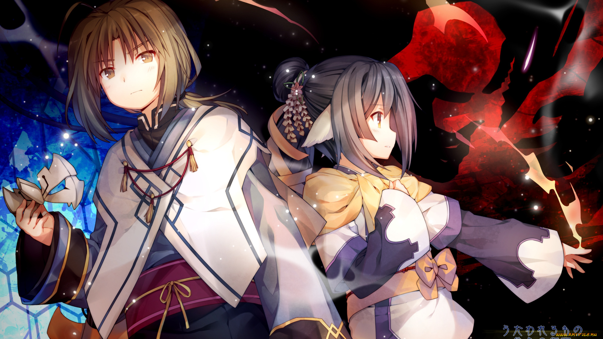 аниме, unknown, , другое, фон, взгляд, девушки