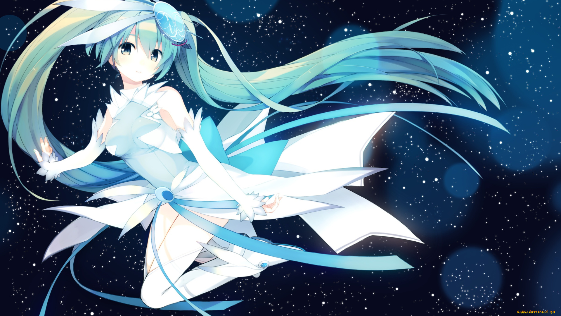 аниме, vocaloid, hatsune, miku, арт, девушка