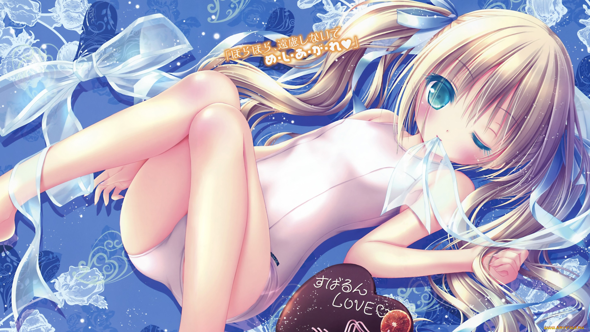 comic, party, аниме, взгляд, девушка, фон