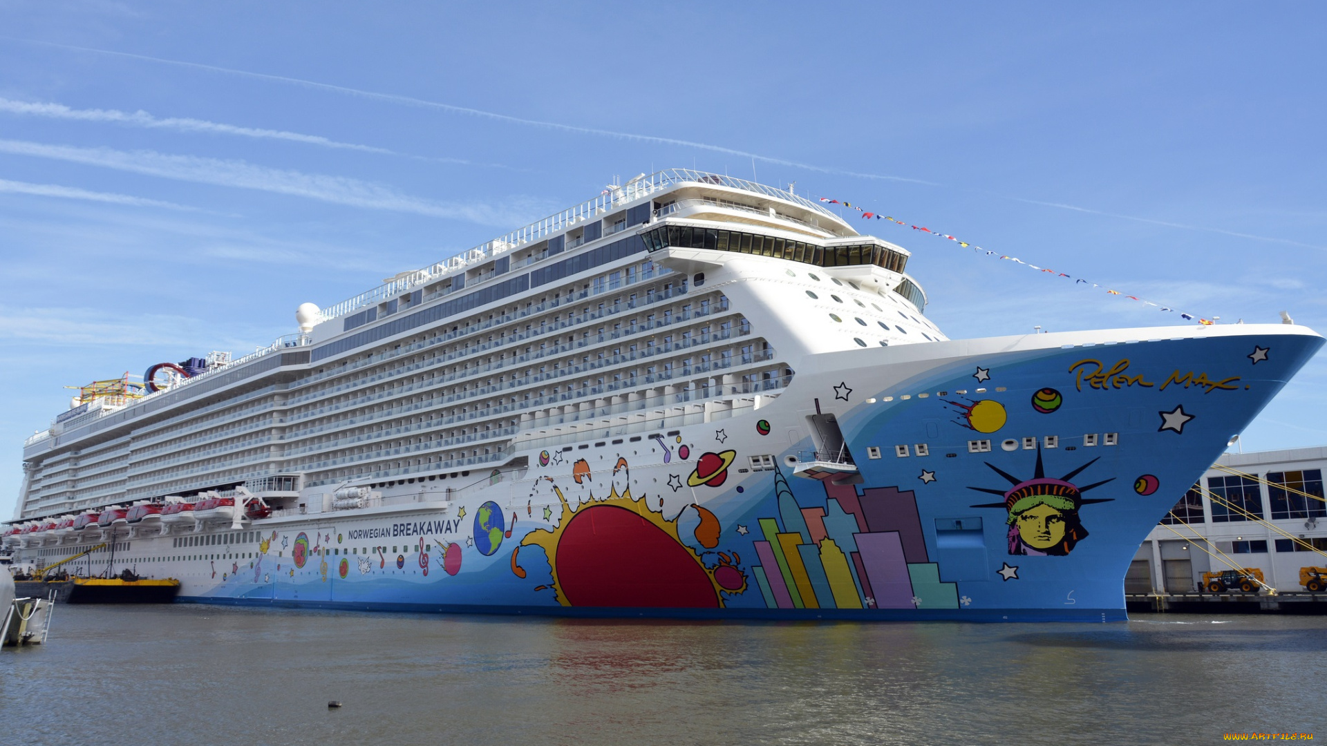 norwegian, breakaway, корабли, лайнеры, причал, лайнер, круиз, океанский