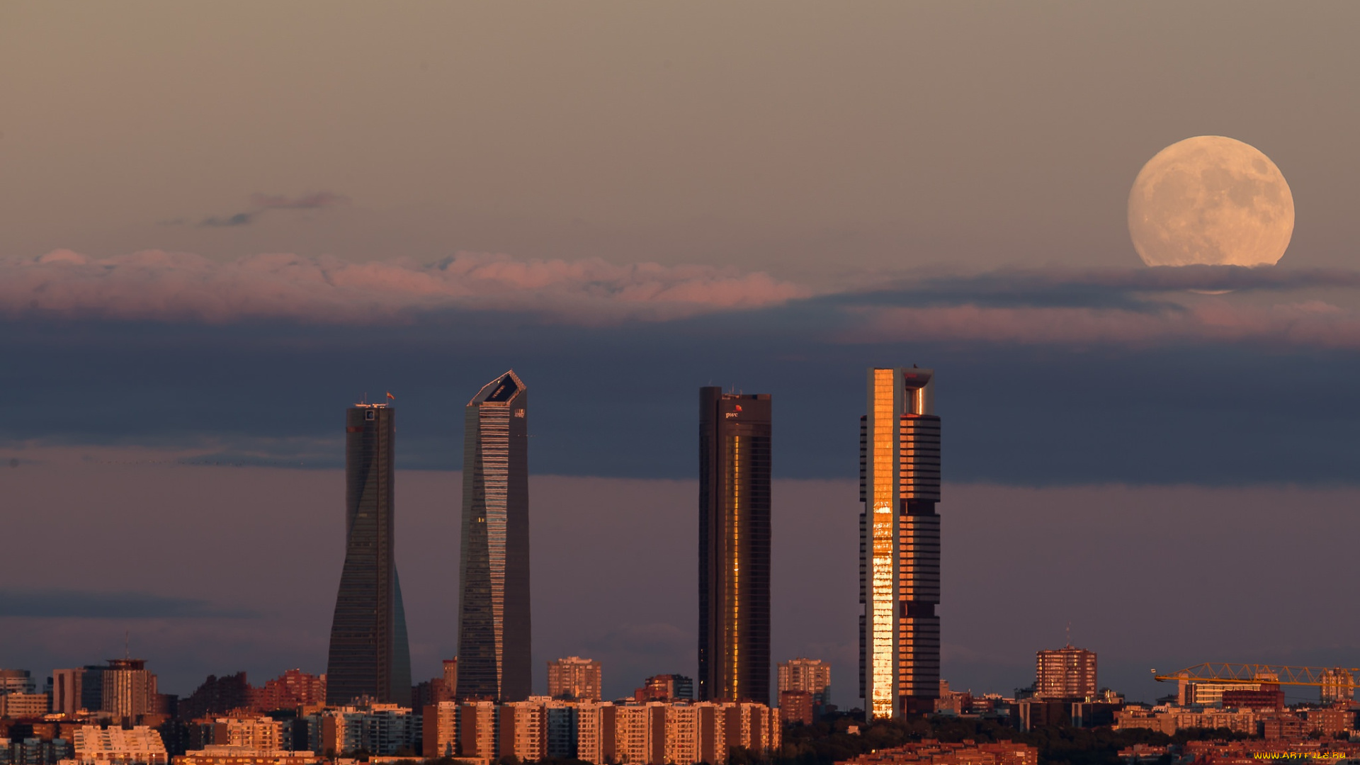 города, мадрид, , испания, город, дома