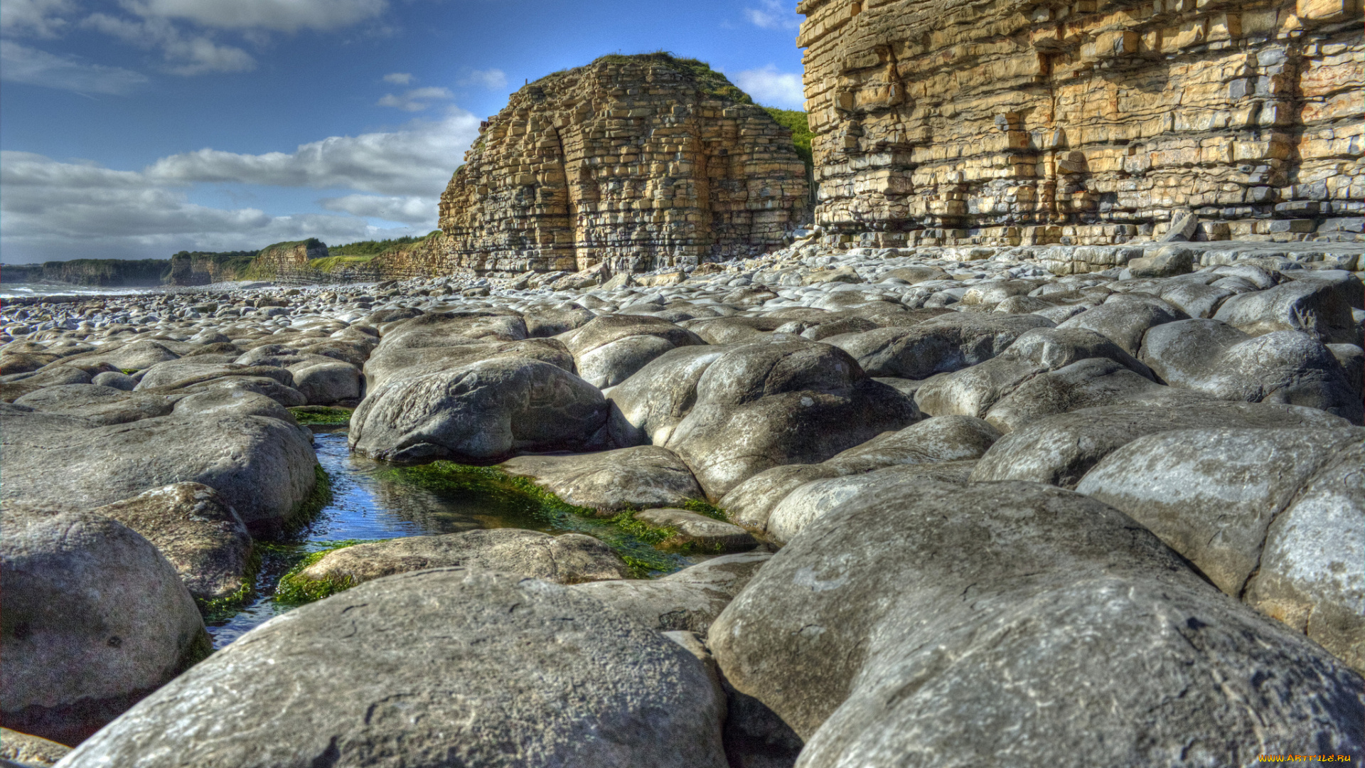 природа, побережье, море, берег