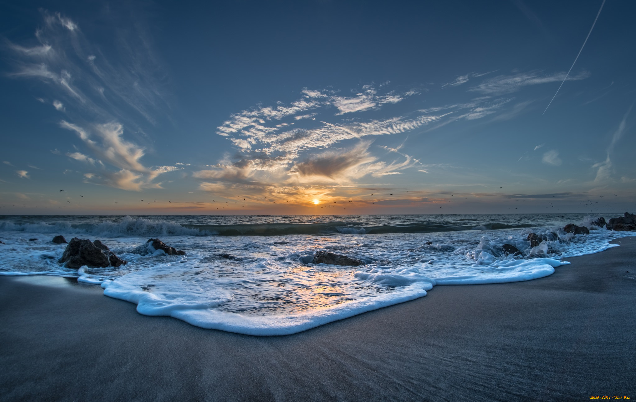 природа, побережье, море, берег