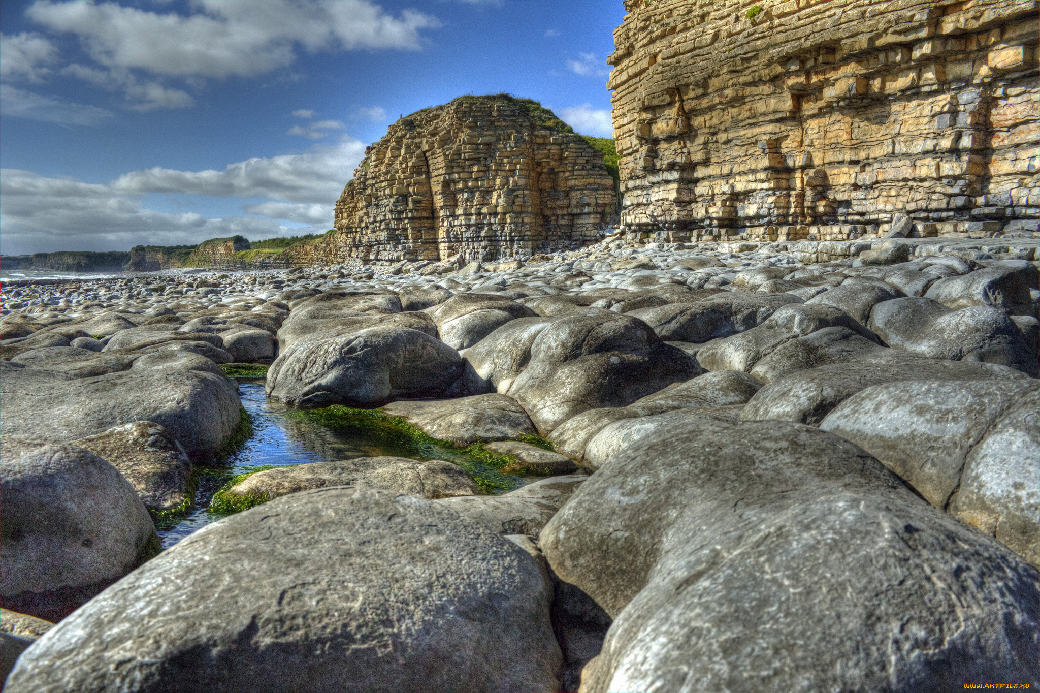 природа, побережье, море, берег