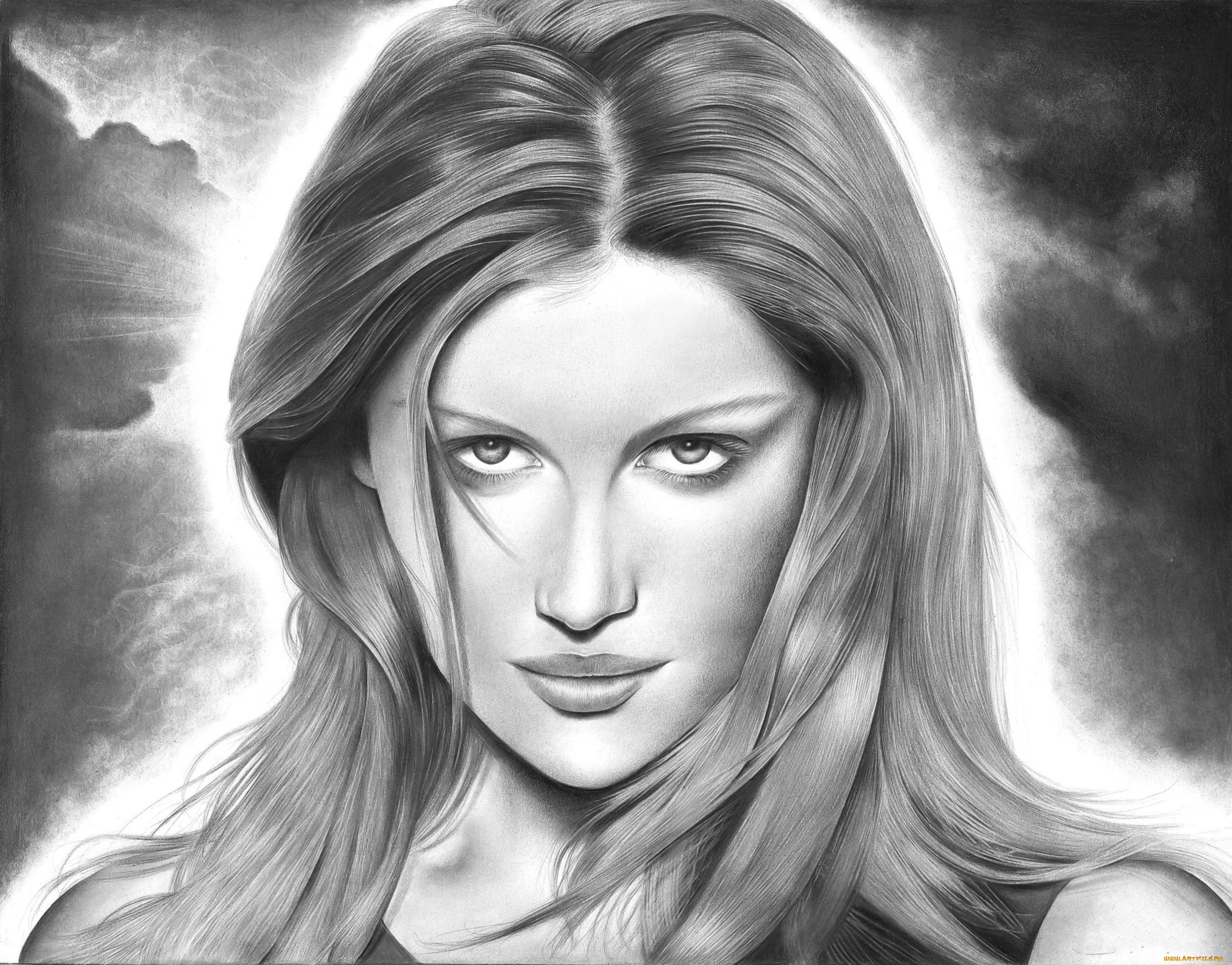 laetitia, casta, рисованное, люди, девушка, фон, взгляд, портрет, модель, актриса, знаменитость