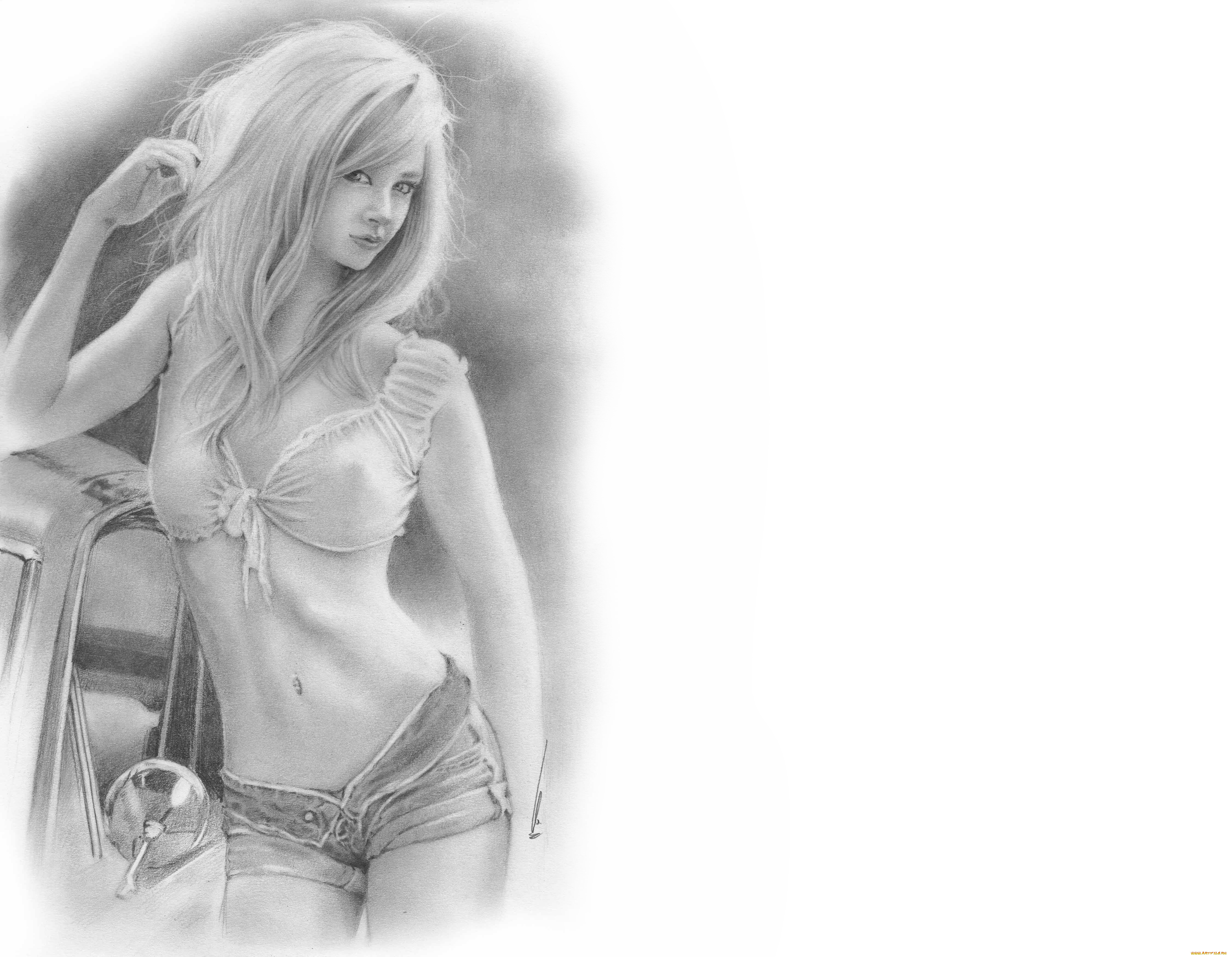 рисованное, люди, девушка, фон, взгляд, автомобиль