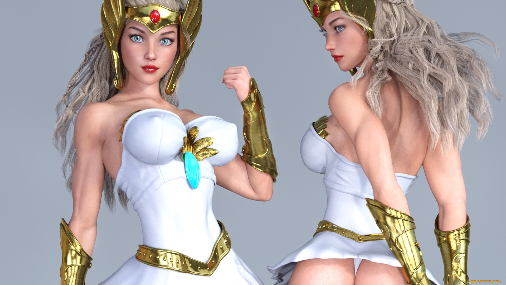 3д, графика, фантазия, , fantasy, девушка, взгляд, фон