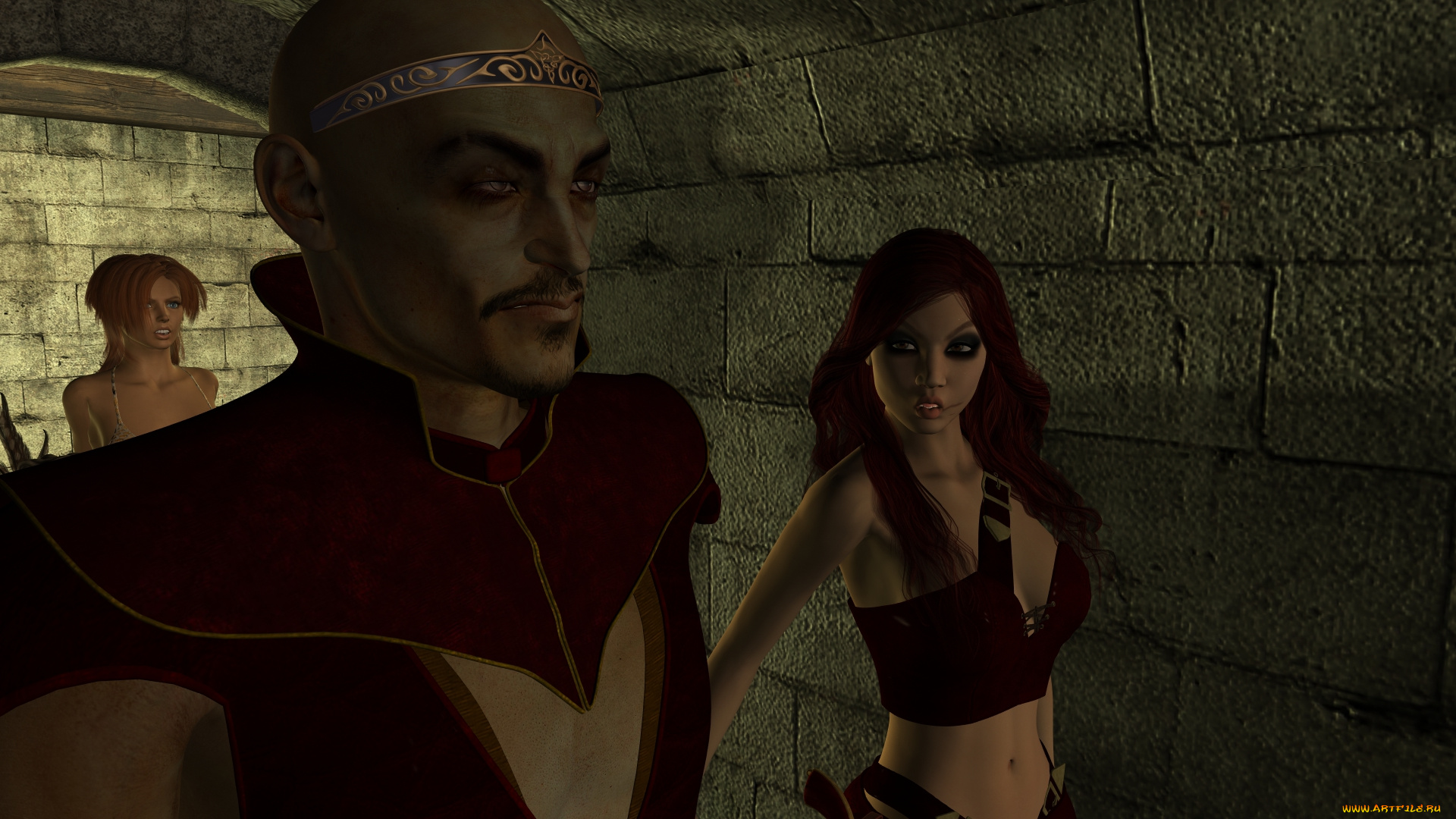 3д, графика, фантазия, , fantasy, девушка, взгляд, фон