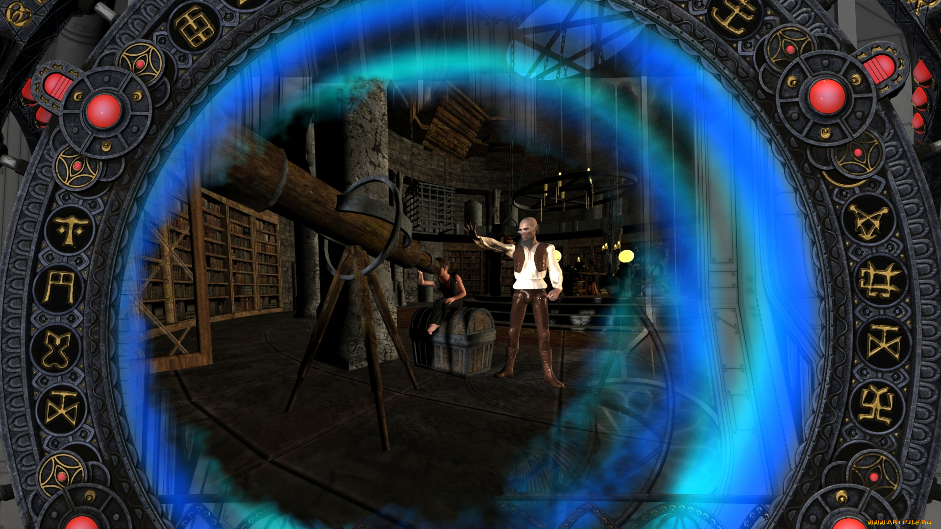 3д, графика, фантазия, , fantasy, мужчина, фон, взгляд