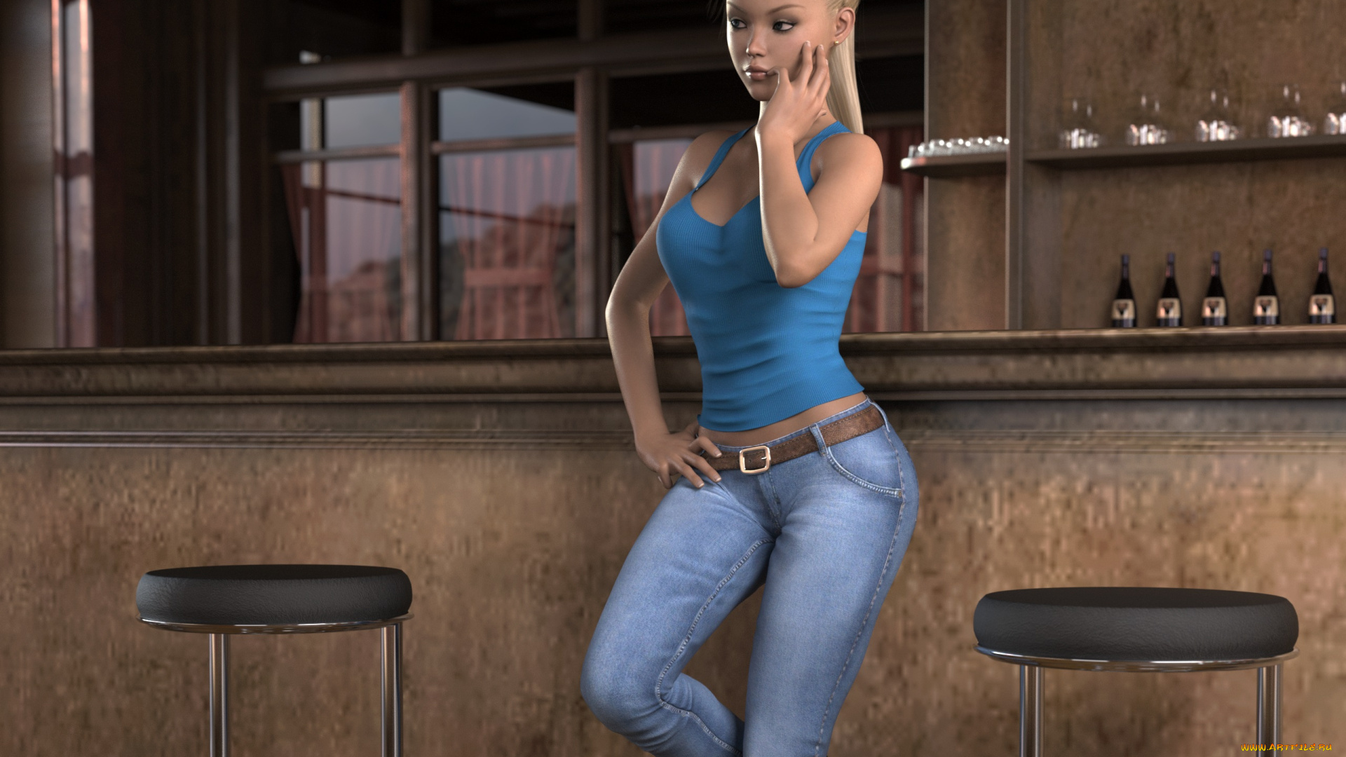 3д, графика, люди, , people, девушка, взгляд, фон